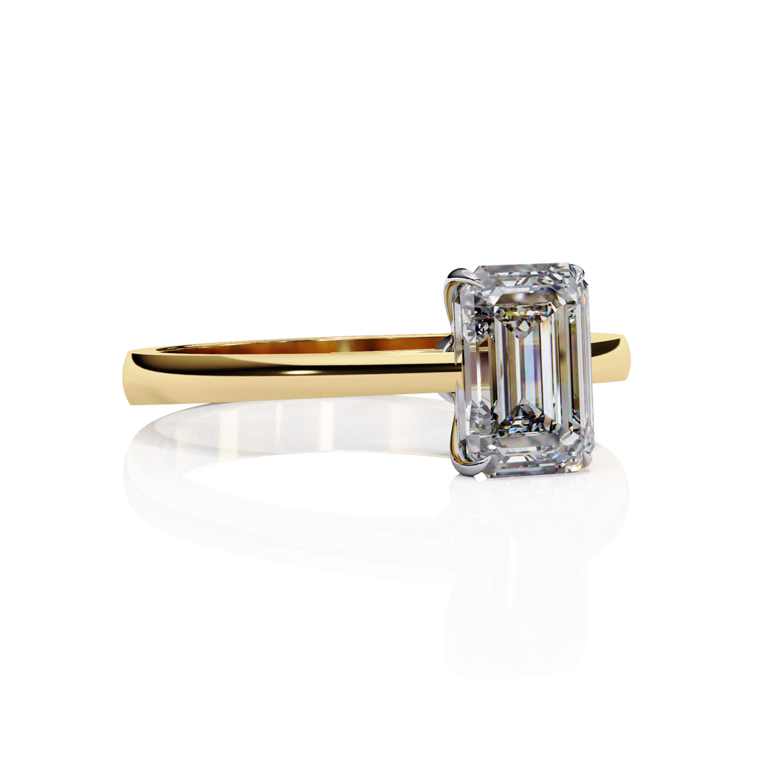 Lab grown diamond engagement ring
