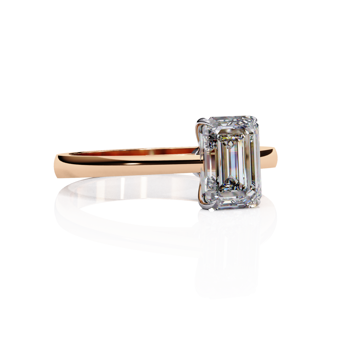 Lab grown diamond engagement ring