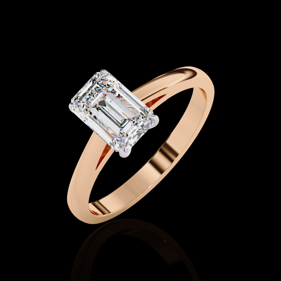 Lab grown diamond engagement ring