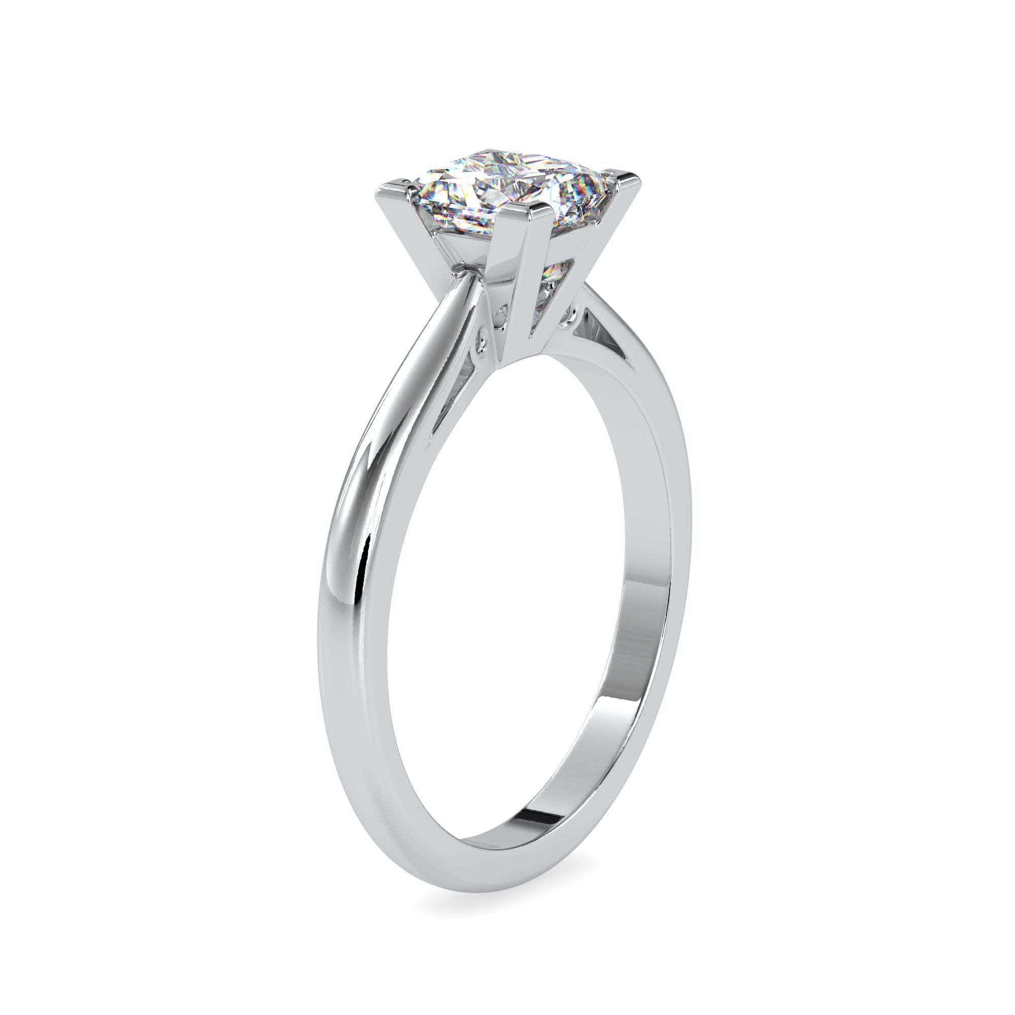 1.25 carats Princess Solitaire Diamond Ring 5