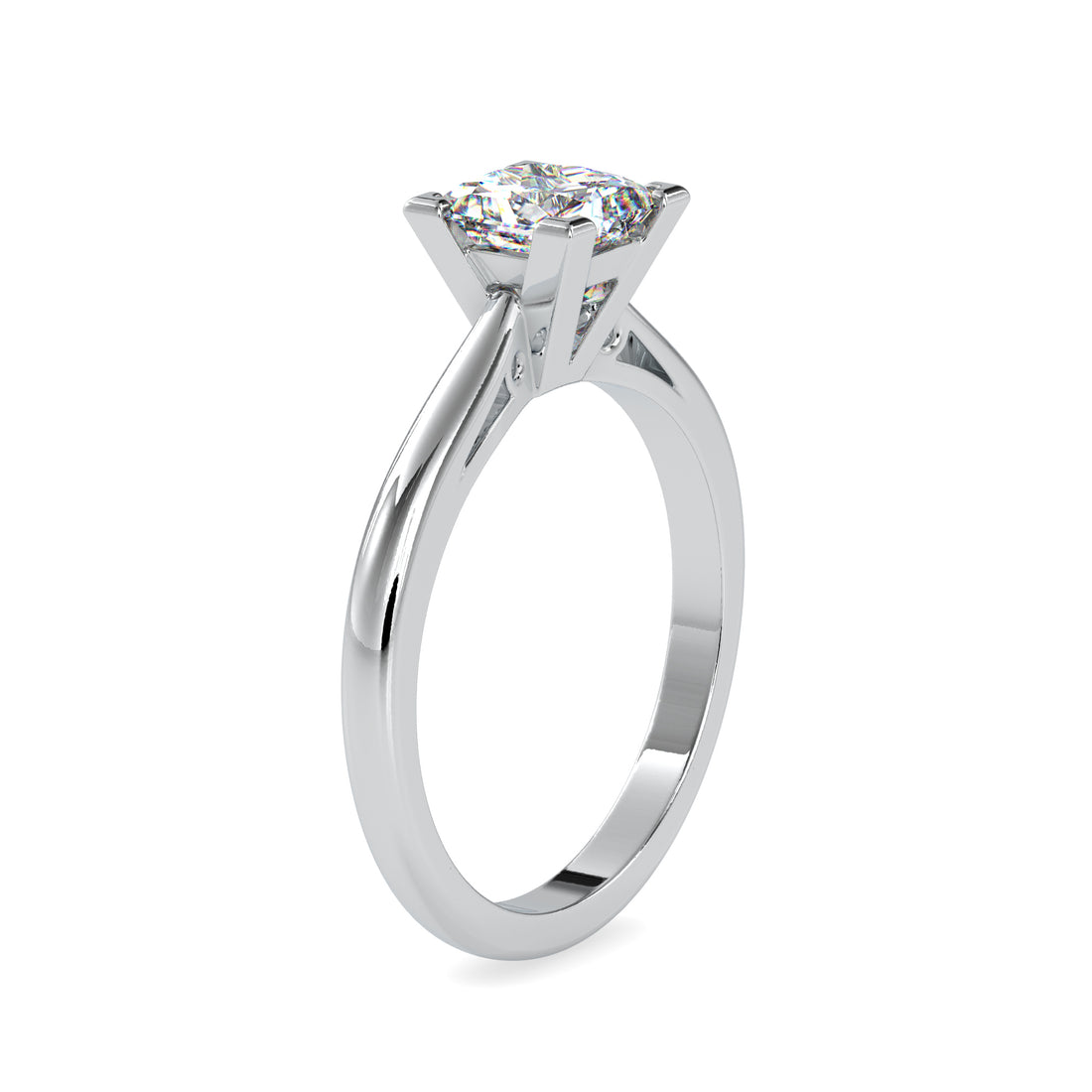 1.25 carats Princess Solitaire Diamond Ring 5