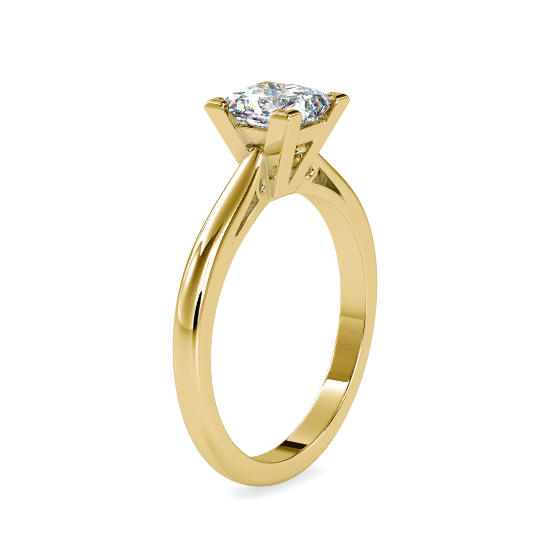 1.25 carats Princess Solitaire Diamond Ring 6