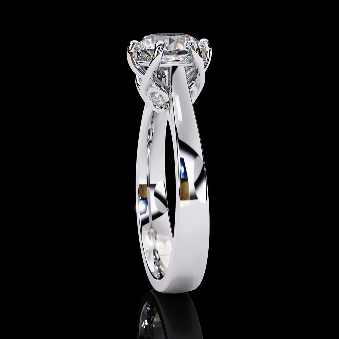 1.25 carats Round Solitaire Ring14