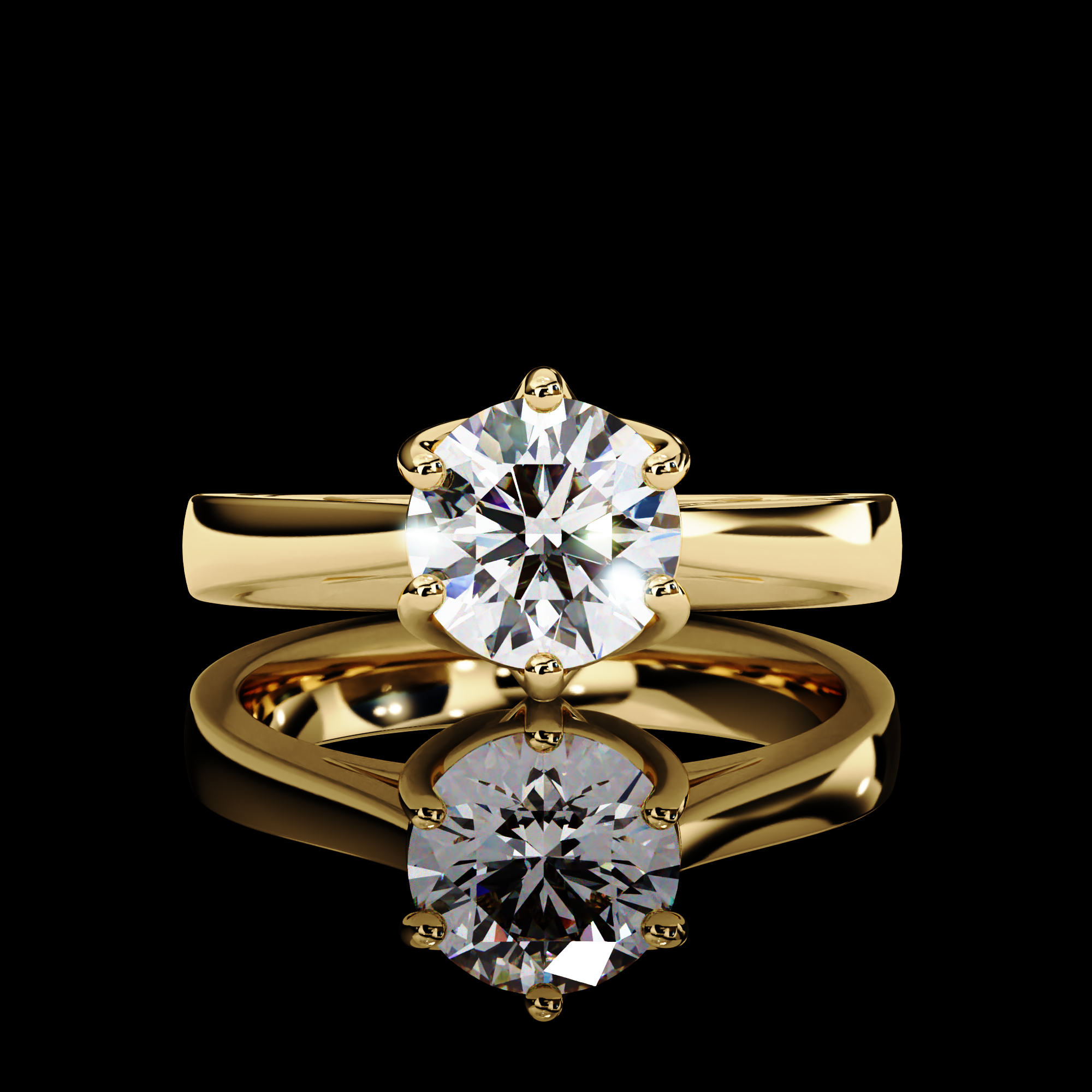 1.25 carats Round Solitaire Ring3