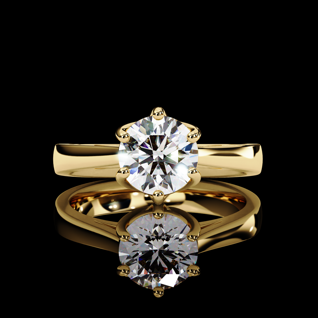 1.25 carats Round Solitaire Ring3
