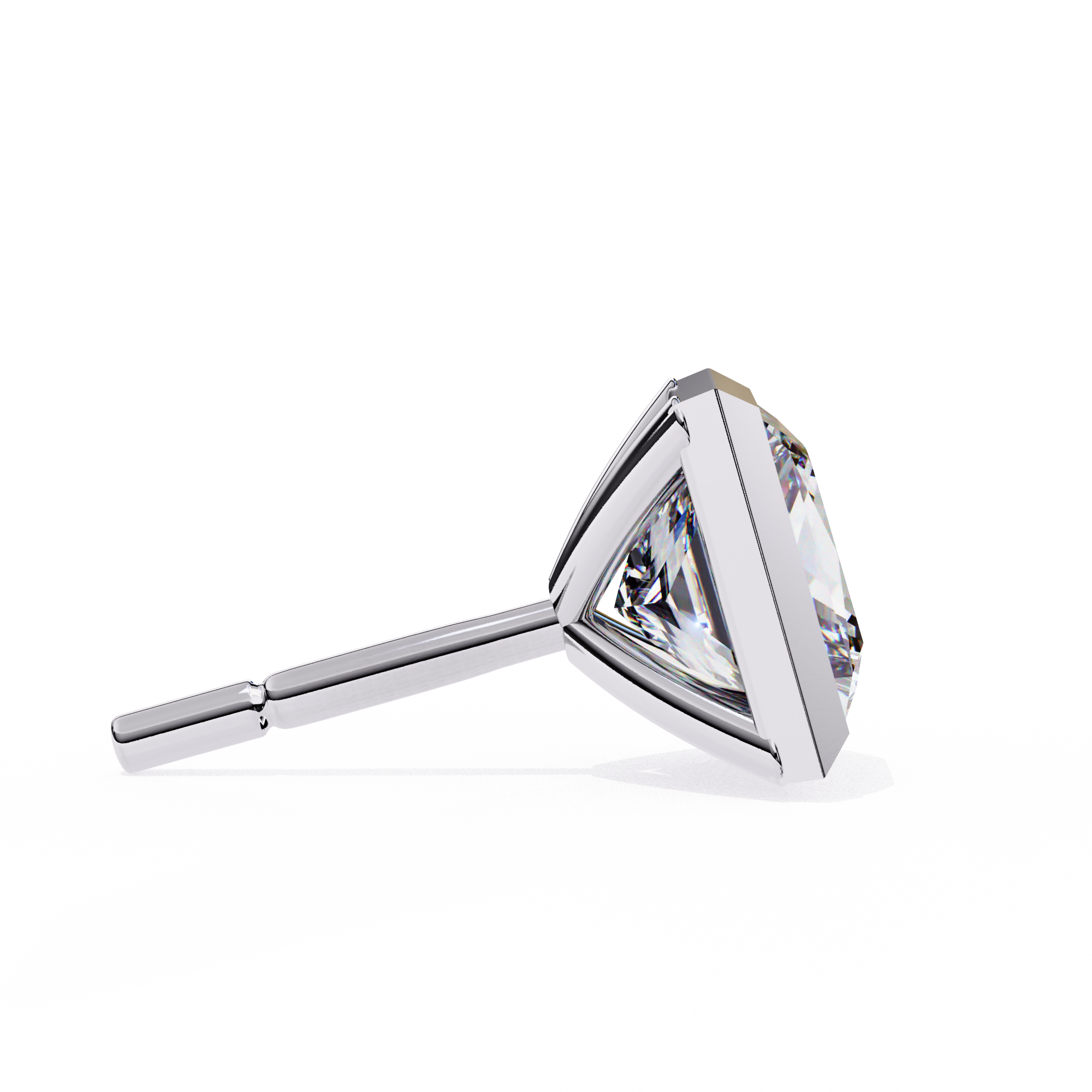 1.75 Carat Lab Grown Diamond Princess Stud Earrings