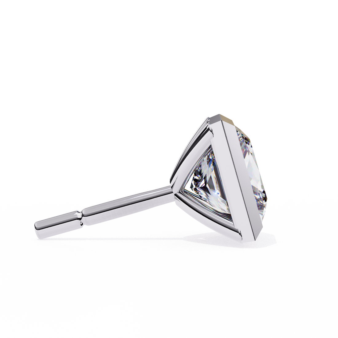 1.75 Carat Lab Grown Diamond Princess Stud Earrings