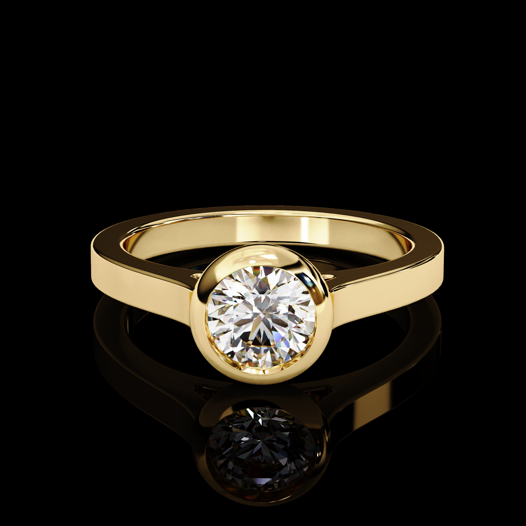 65 Cents Solitaire Diamond Ring