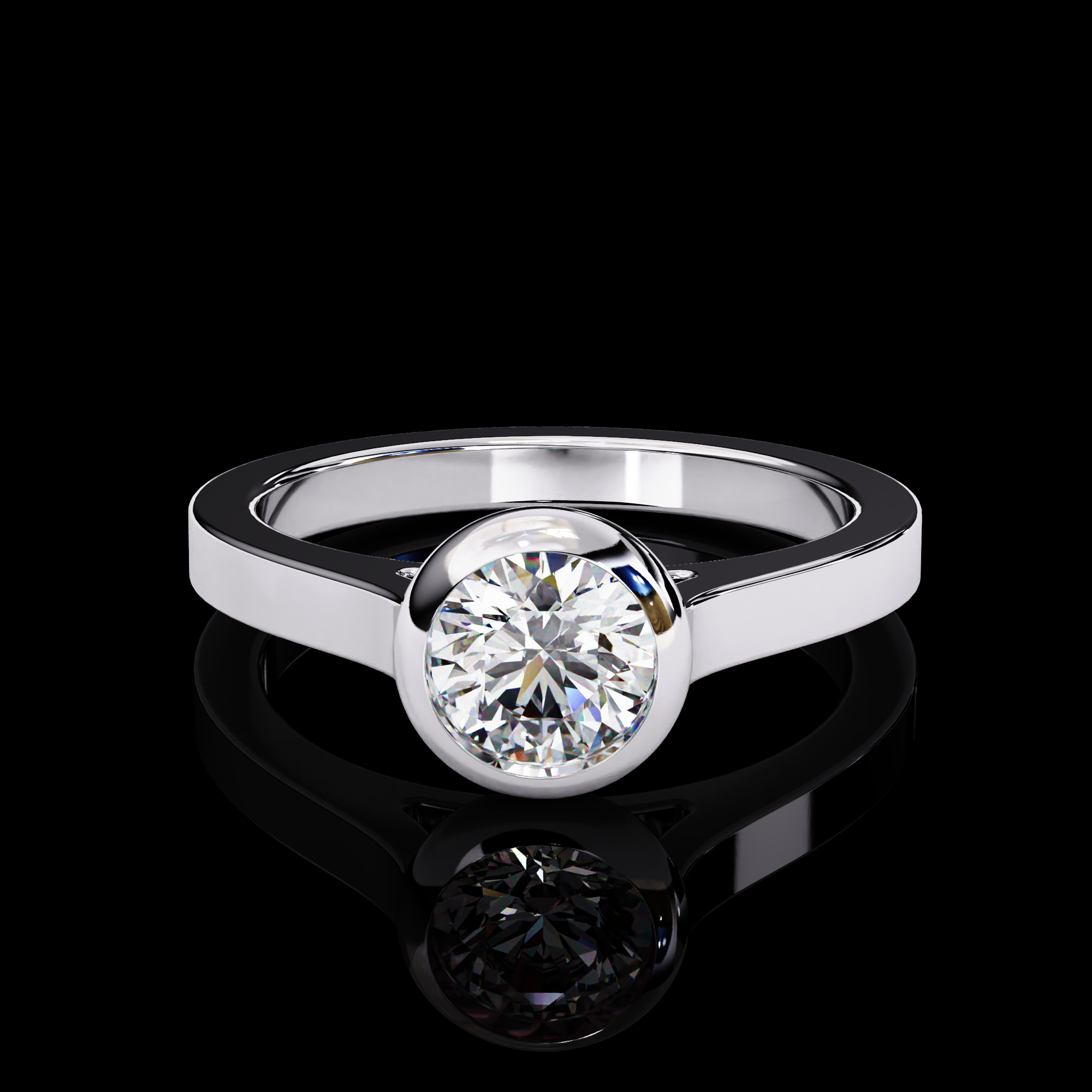 65 Cents Solitaire Diamond Ring