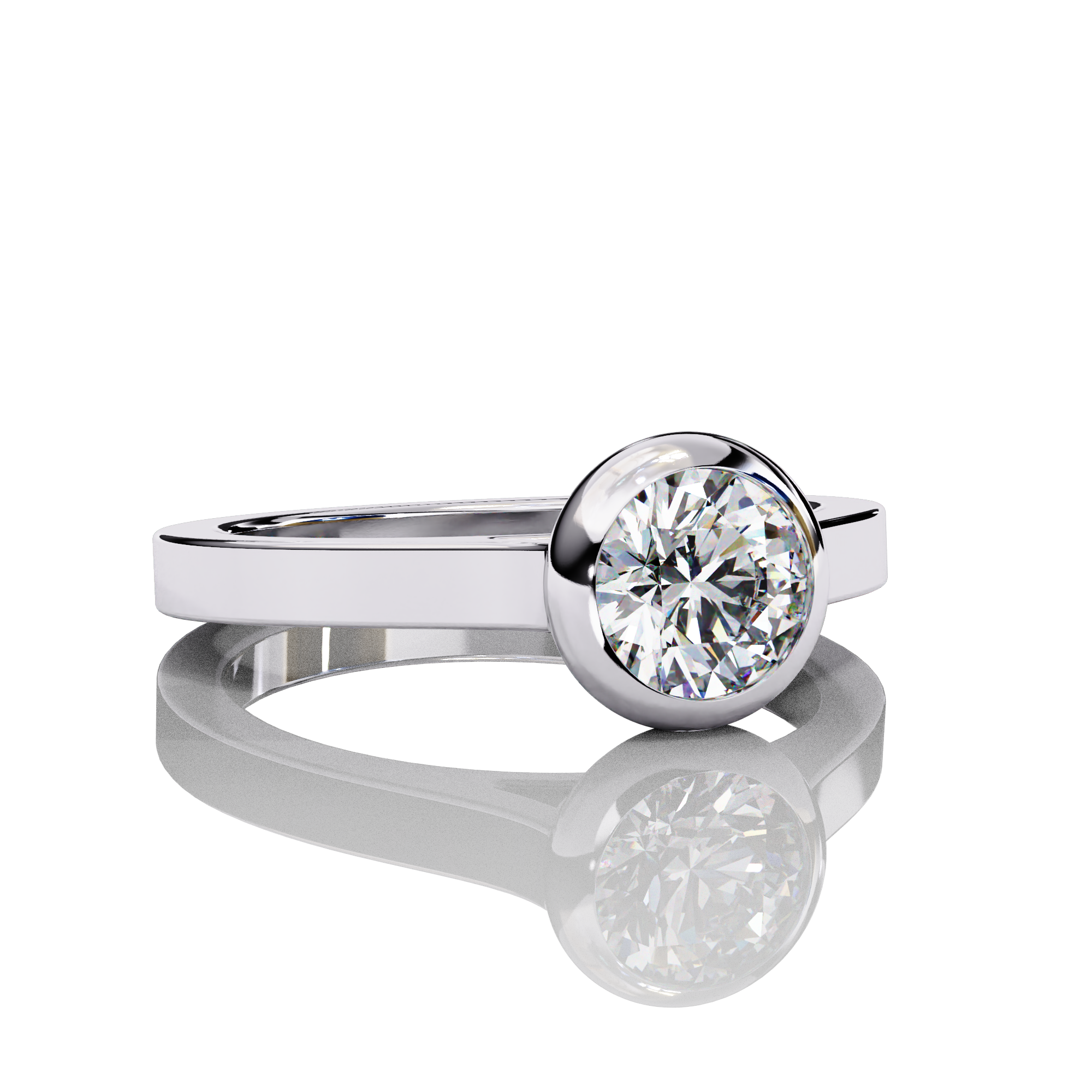 65 Cents Solitaire Diamond Ring