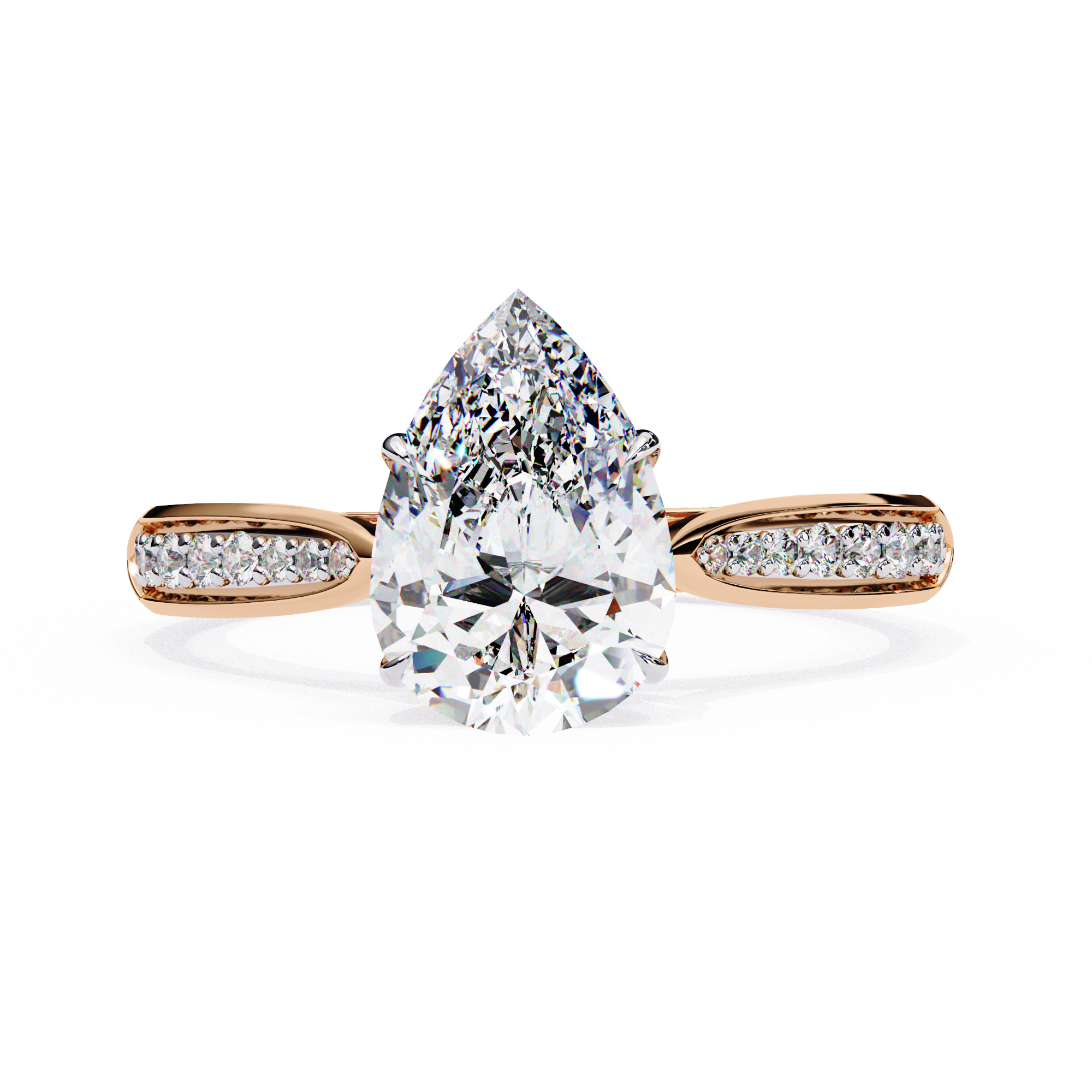 Classic Pear Shaped Lab Grown Diamond Ring
