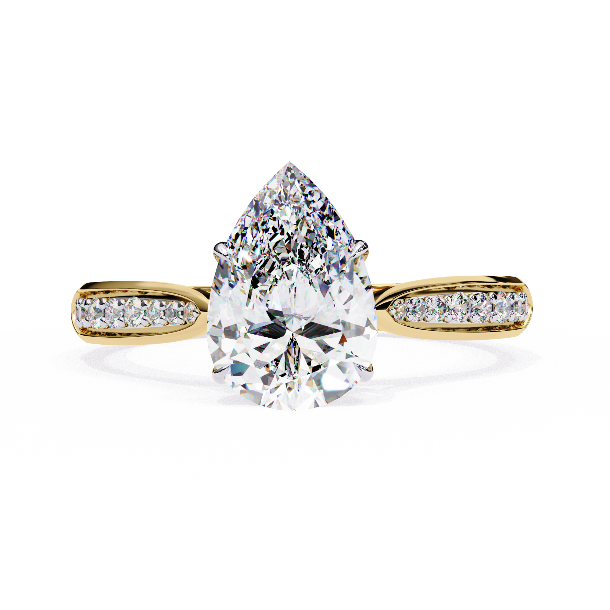 Classic Pear Shaped Lab Grown Diamond Ring