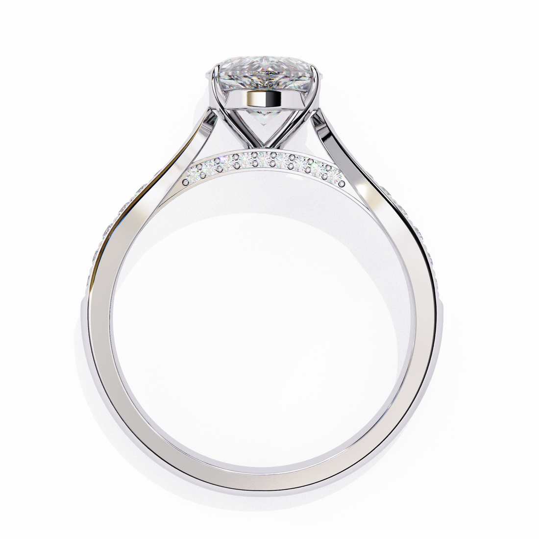 Classic Pear Shaped Lab Grown Diamond Ring