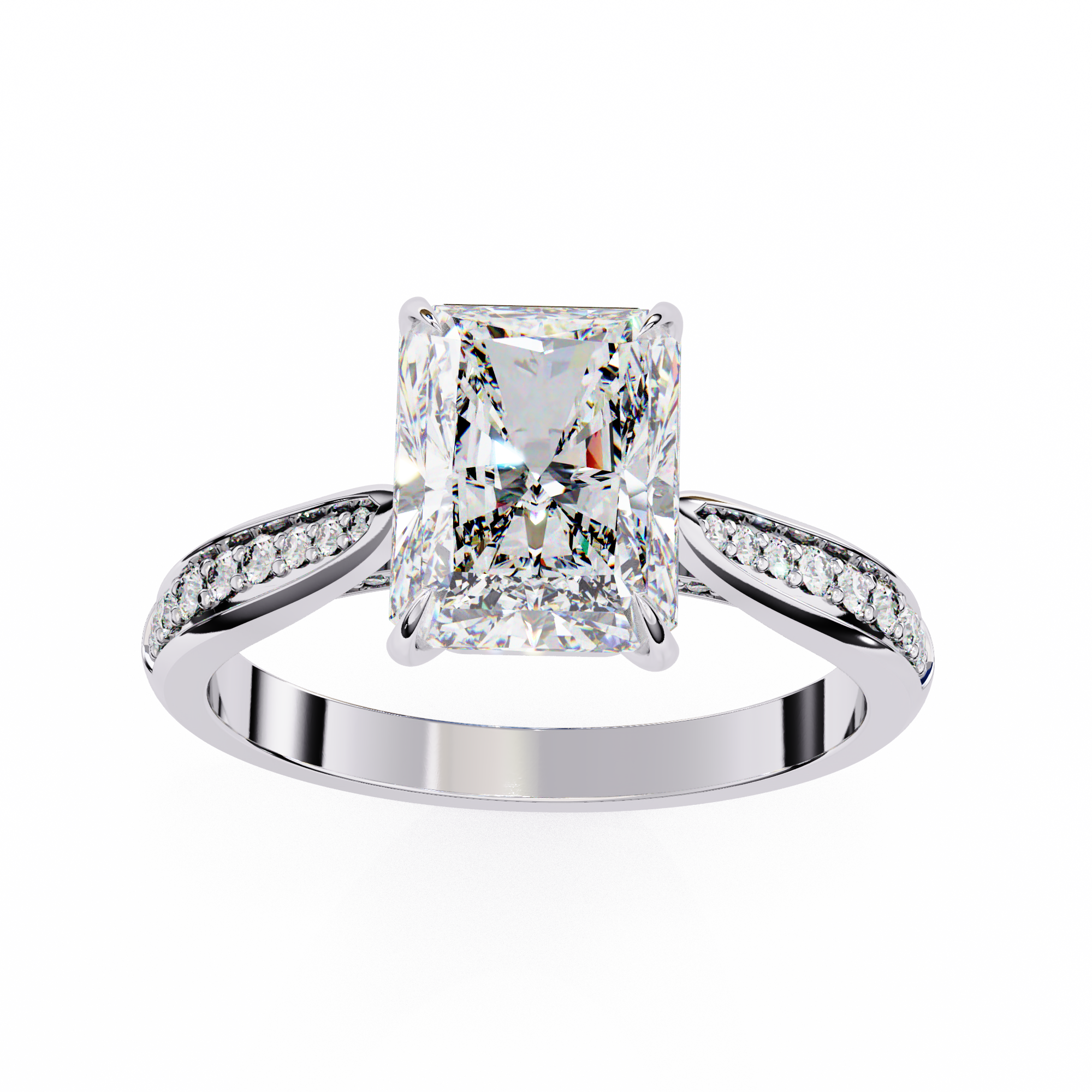 Whisper Shine Radiant Solitaire Ring