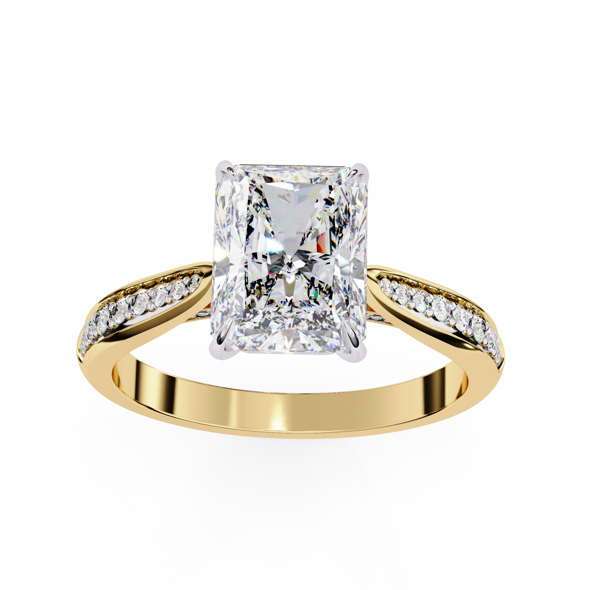 Whisper Shine Radiant Solitaire Ring