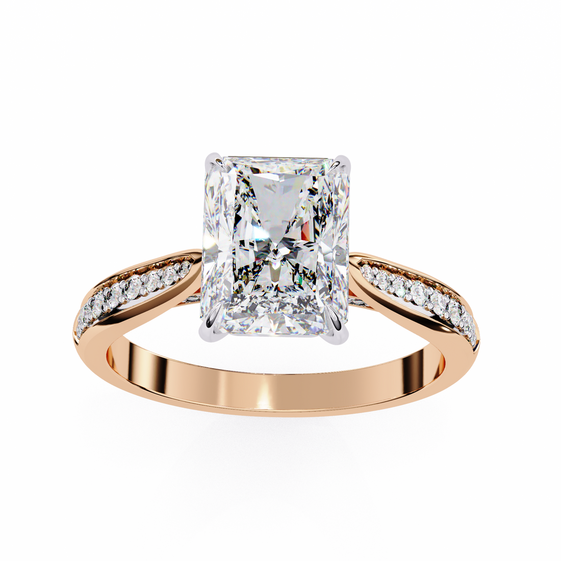Whisper Shine Radiant Solitaire Ring