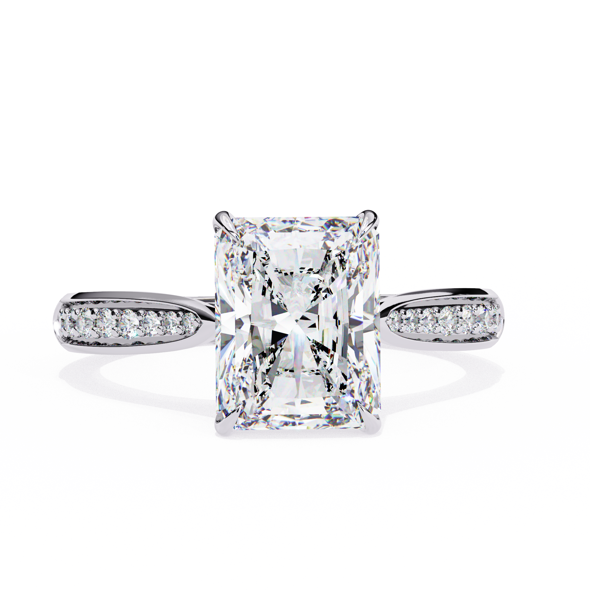 Whisper Shine Radiant Solitaire Ring