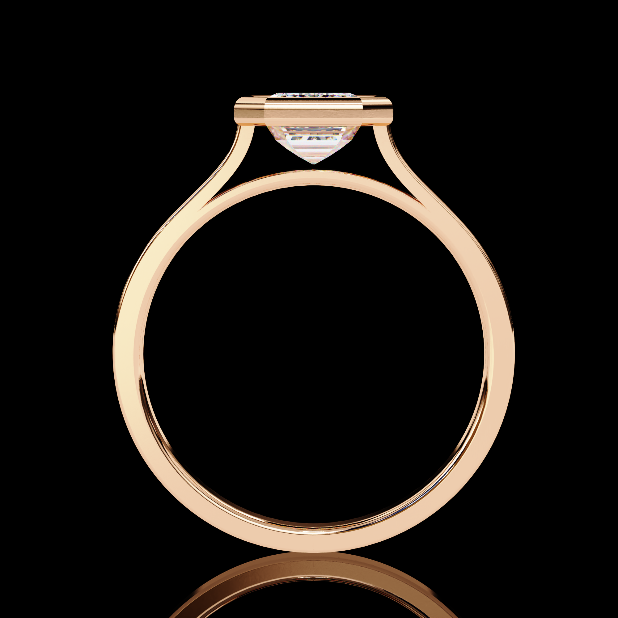 Solitaire Emerald Lab Grown Ring