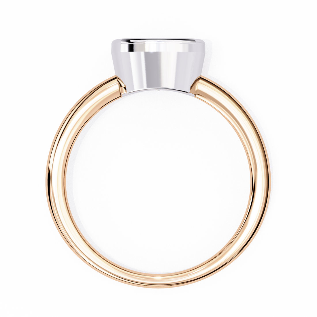 Bezel Setting Cushion Cut Diamond Ring