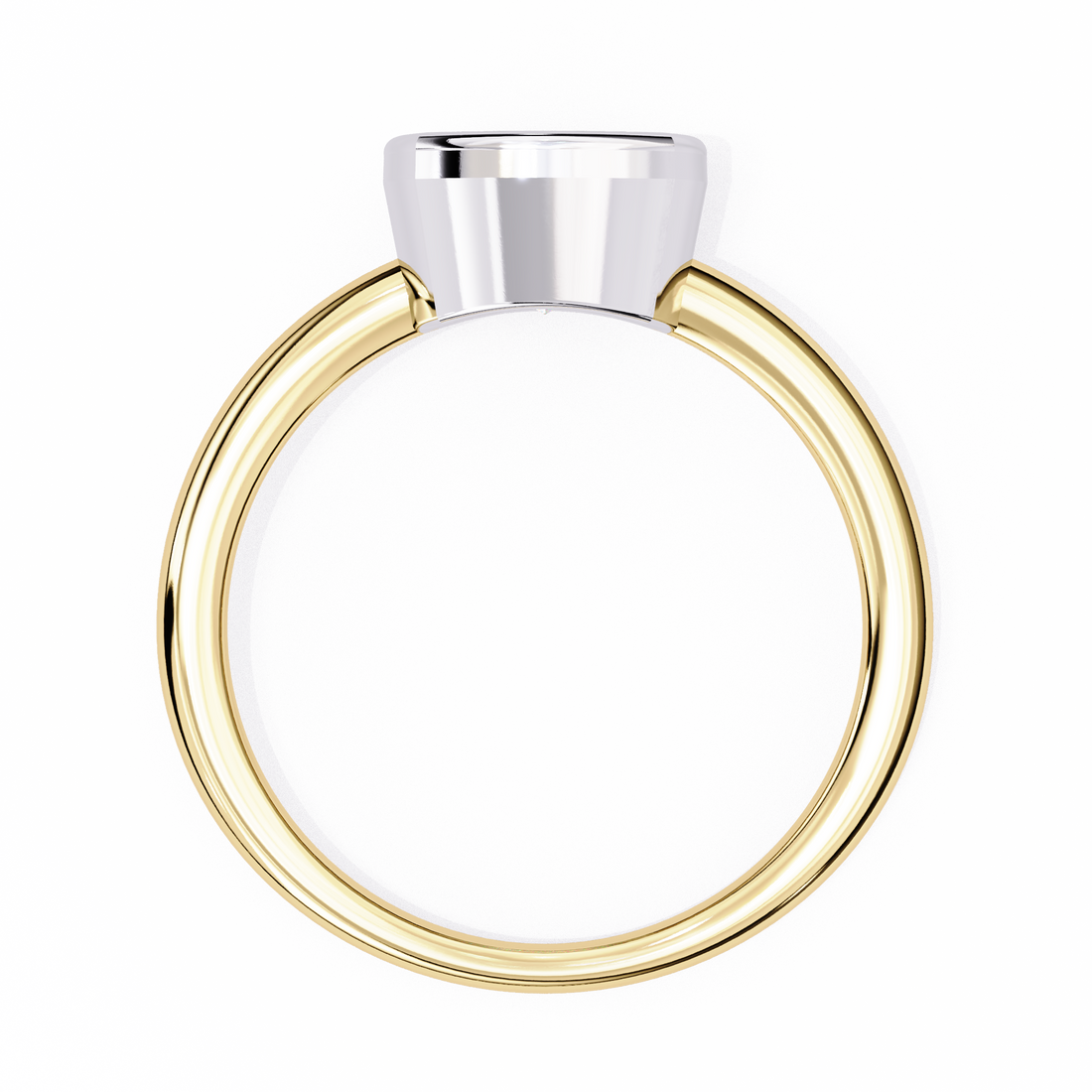 Bezel Setting Cushion Cut Diamond Ring