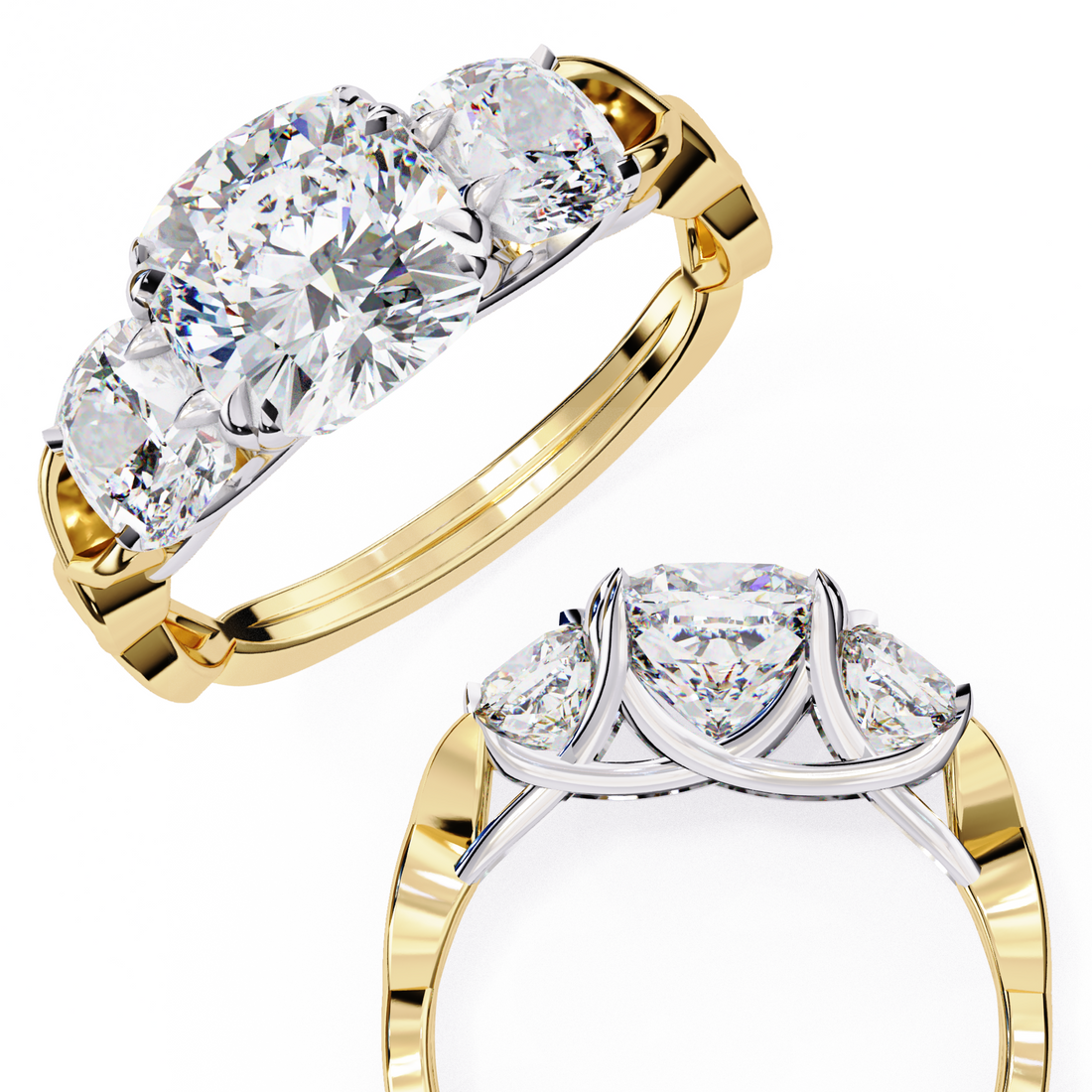 Subtle Twist Diamond Ring