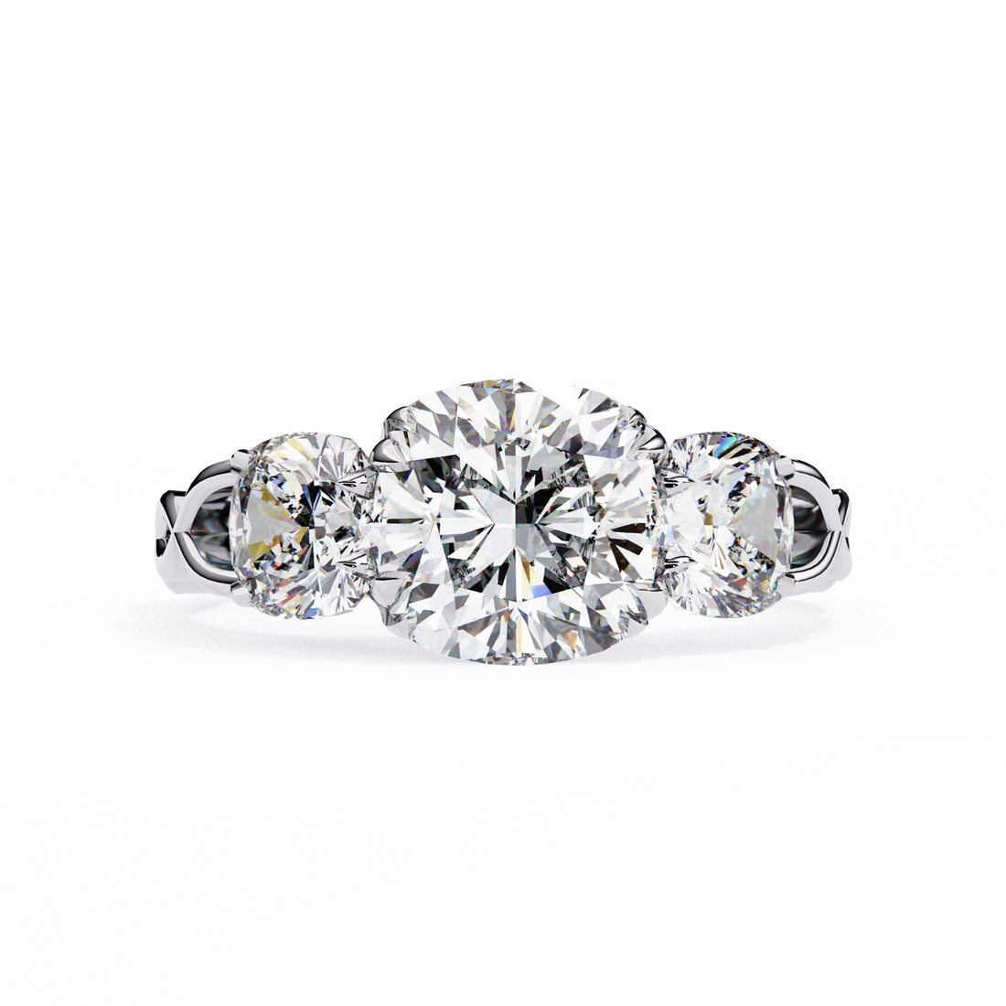 Subtle Twist Diamond Ring