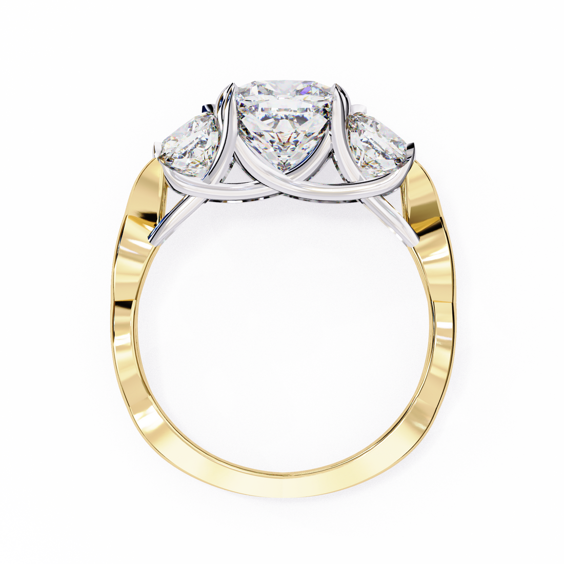 Subtle Twist Diamond Ring