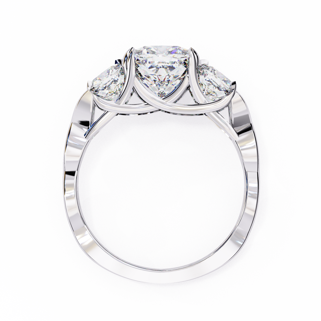 Subtle Twist Diamond Ring