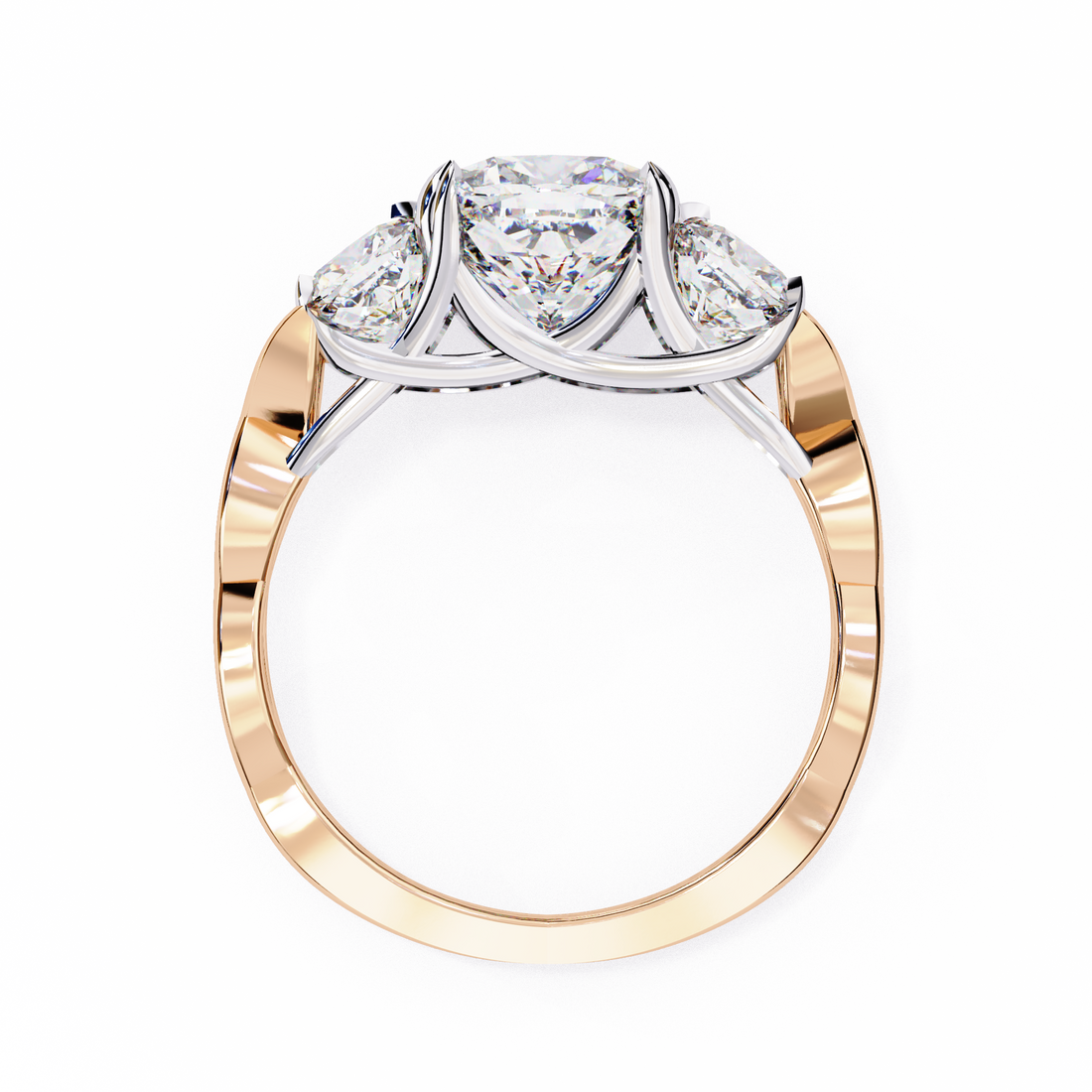 Subtle Twist Diamond Ring