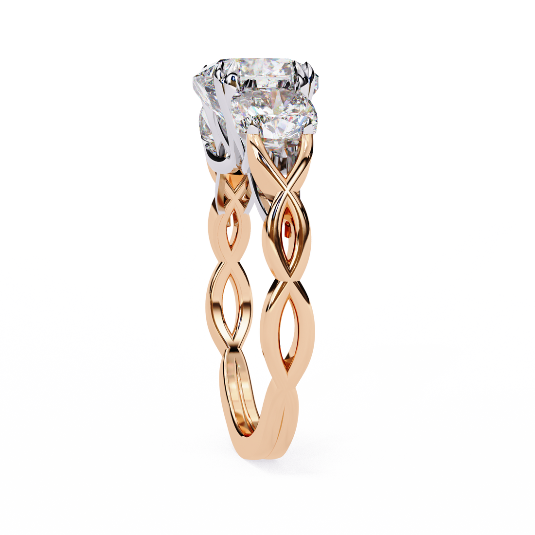 Subtle Twist Diamond Ring