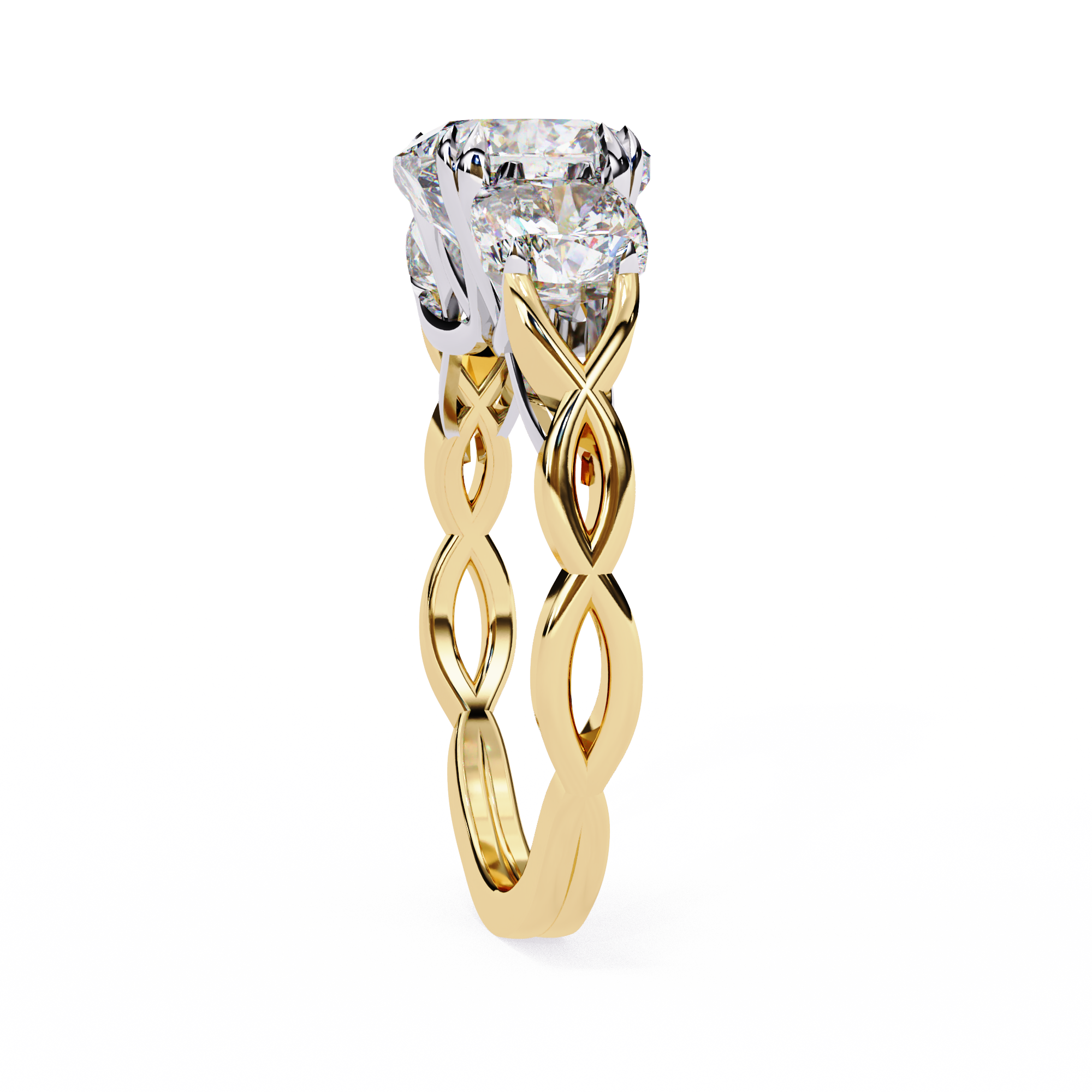 Subtle Twist Diamond Ring