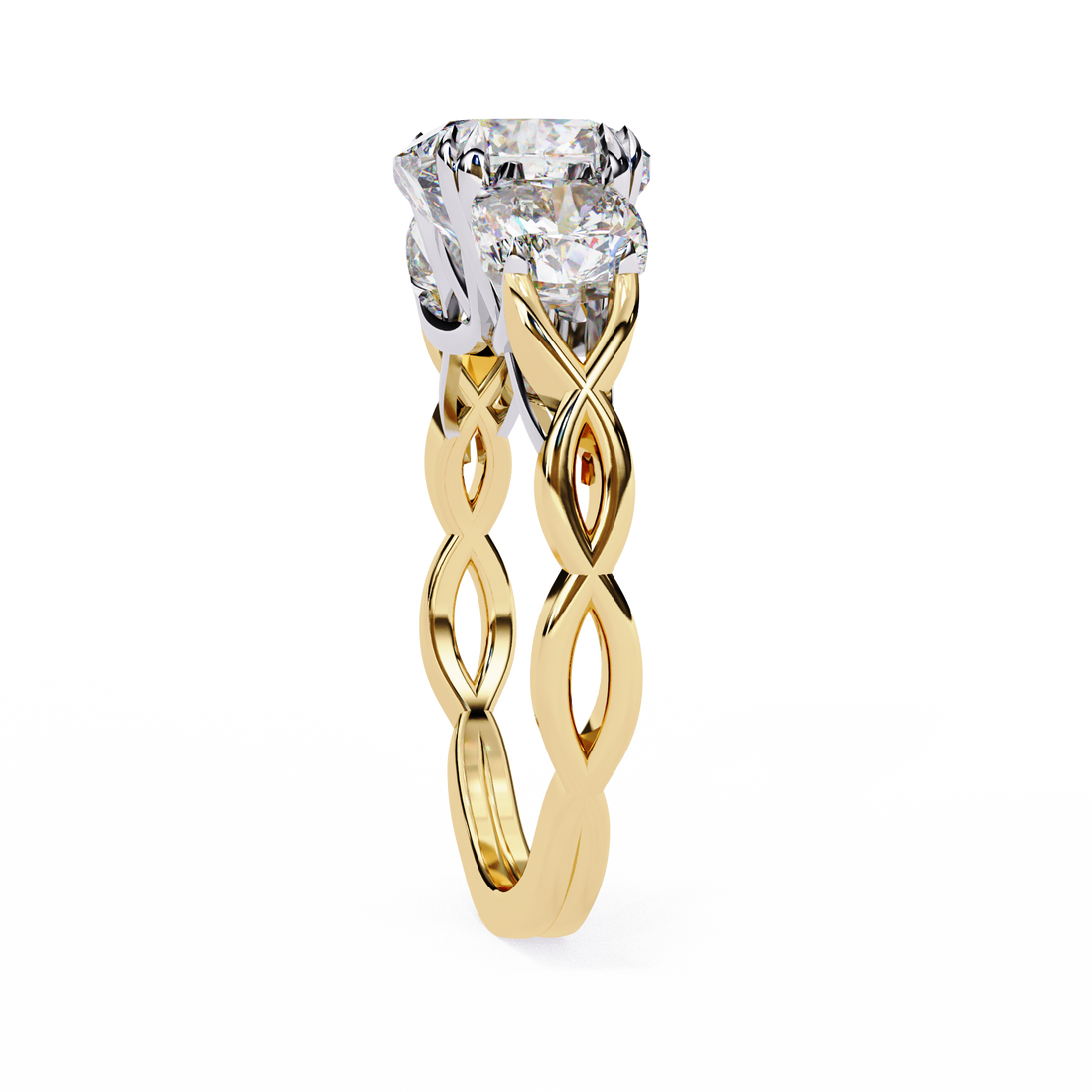Subtle Twist Diamond Ring