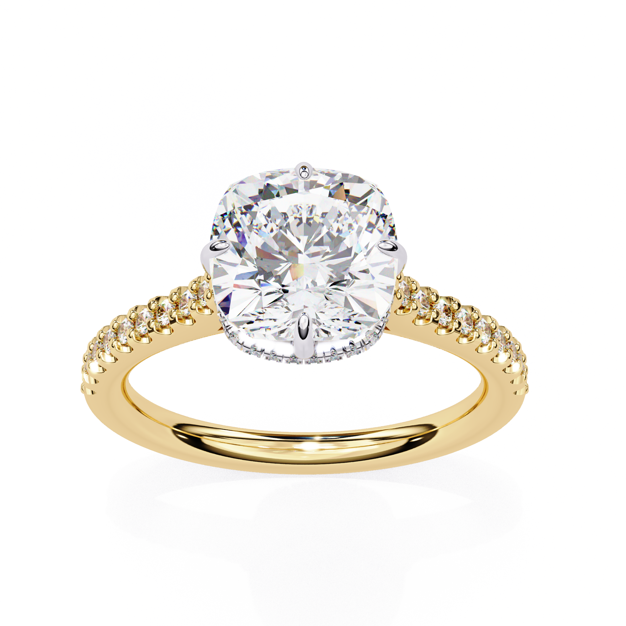 Sculpted Jewel Solitaire Diamond Ring