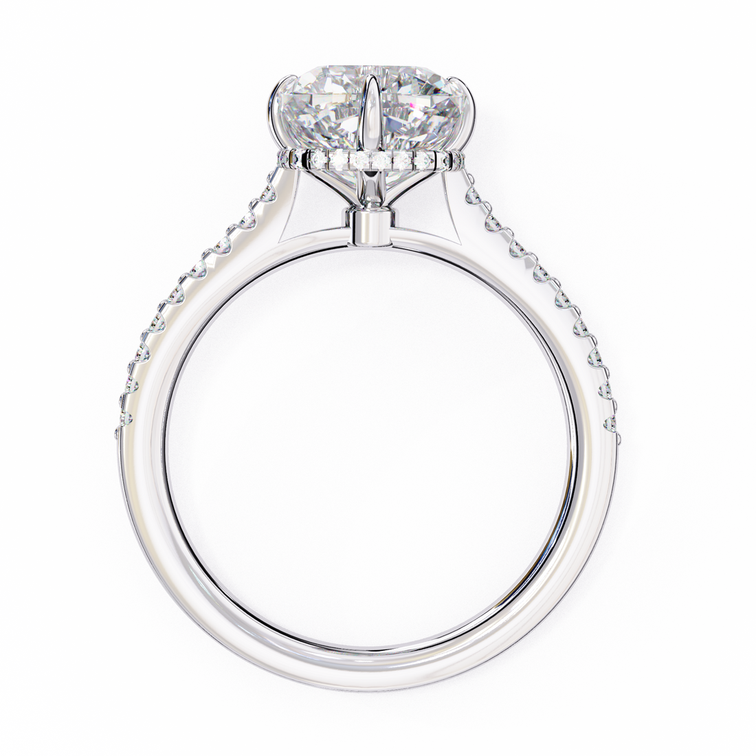 Sculpted Jewel Solitaire Diamond Ring