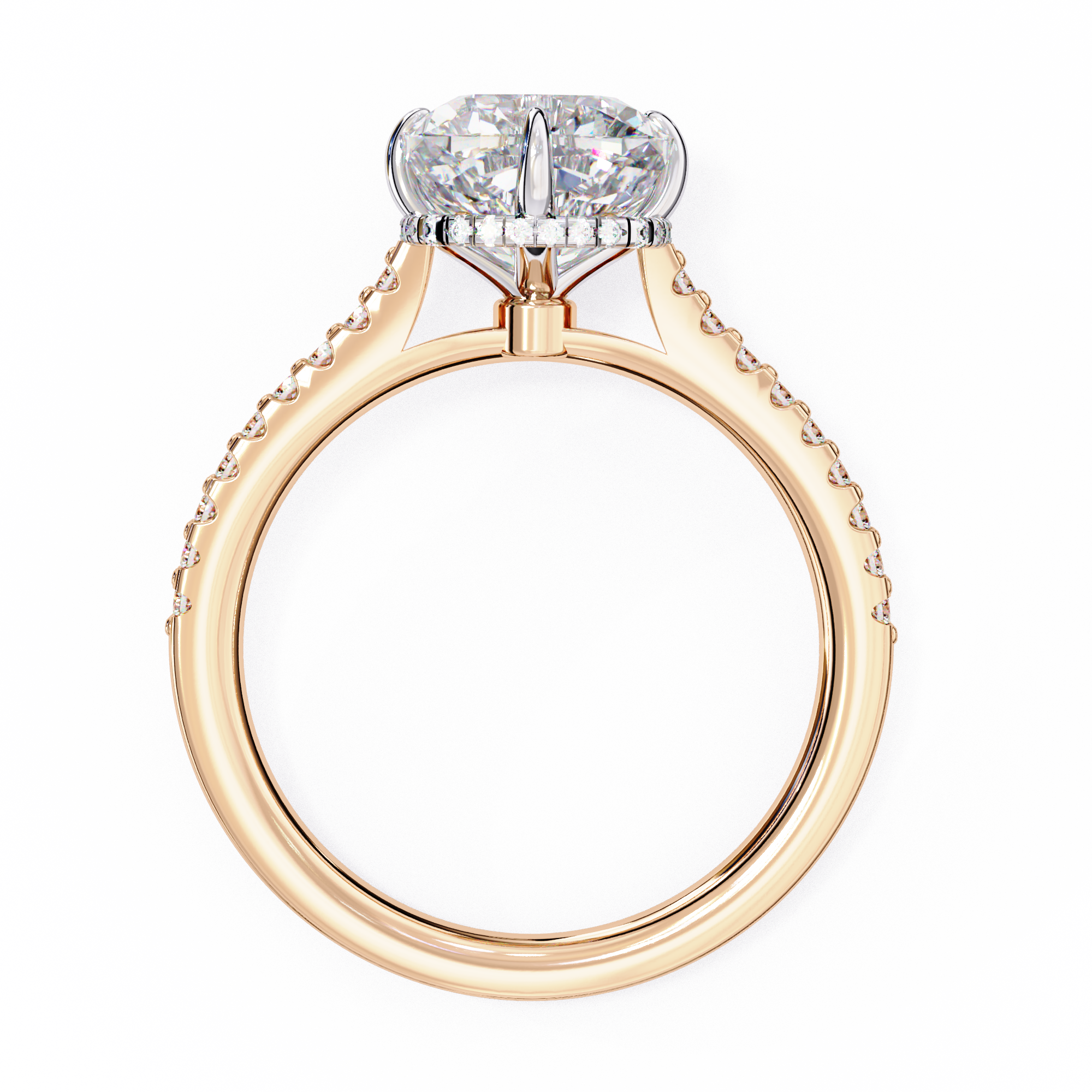 Sculpted Jewel Solitaire Diamond Ring