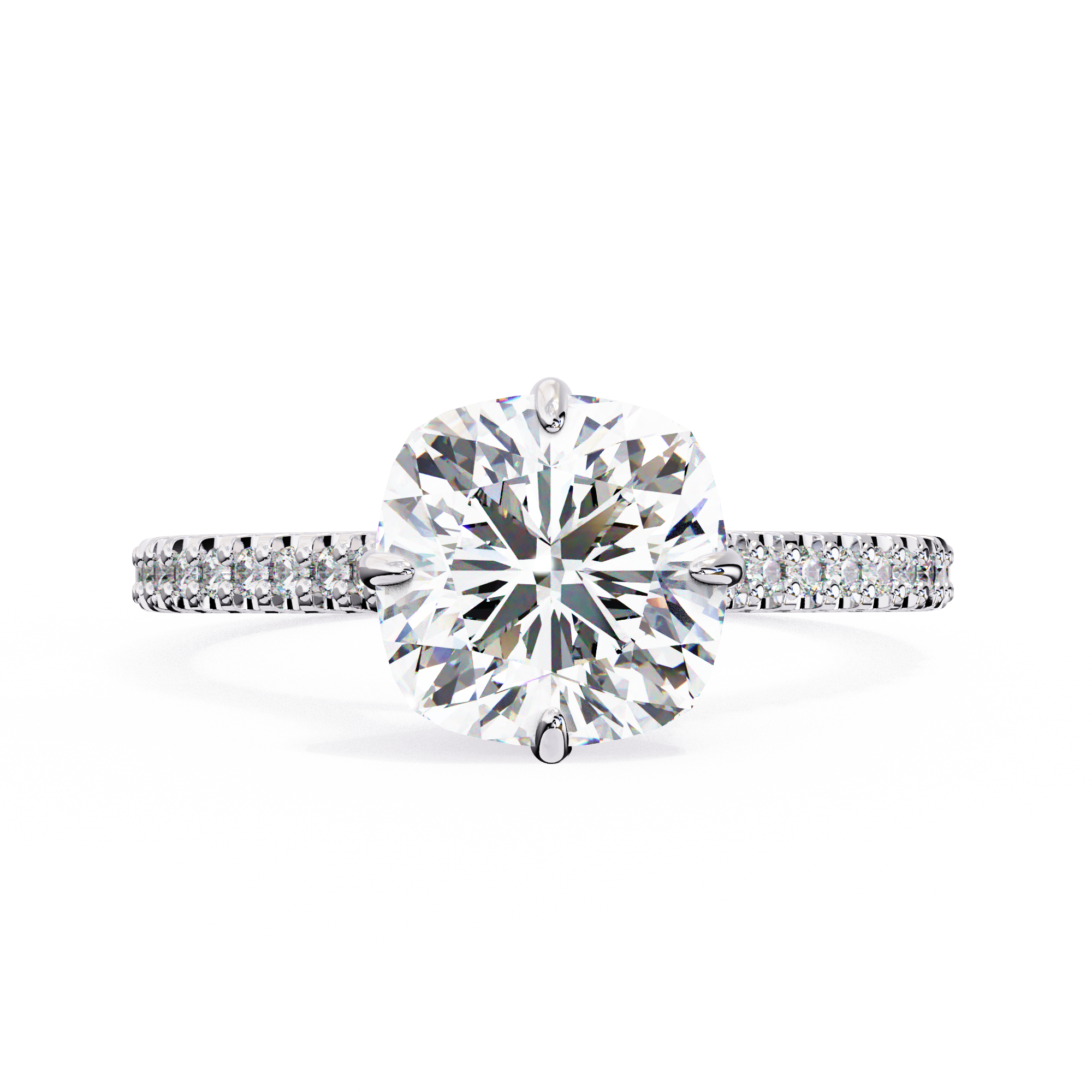 Sculpted Jewel Solitaire Diamond Ring