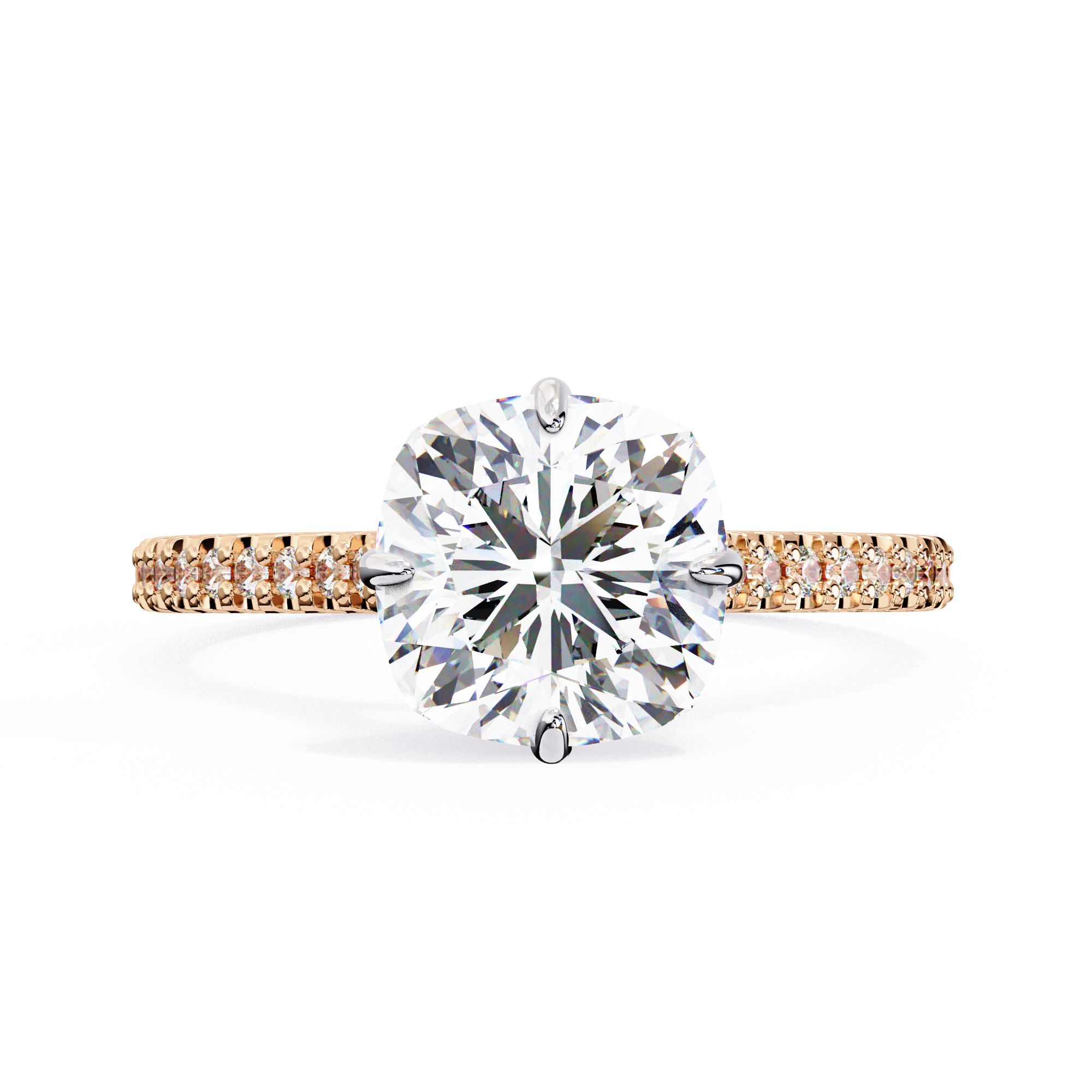 Sculpted Jewel Solitaire Diamond Ring