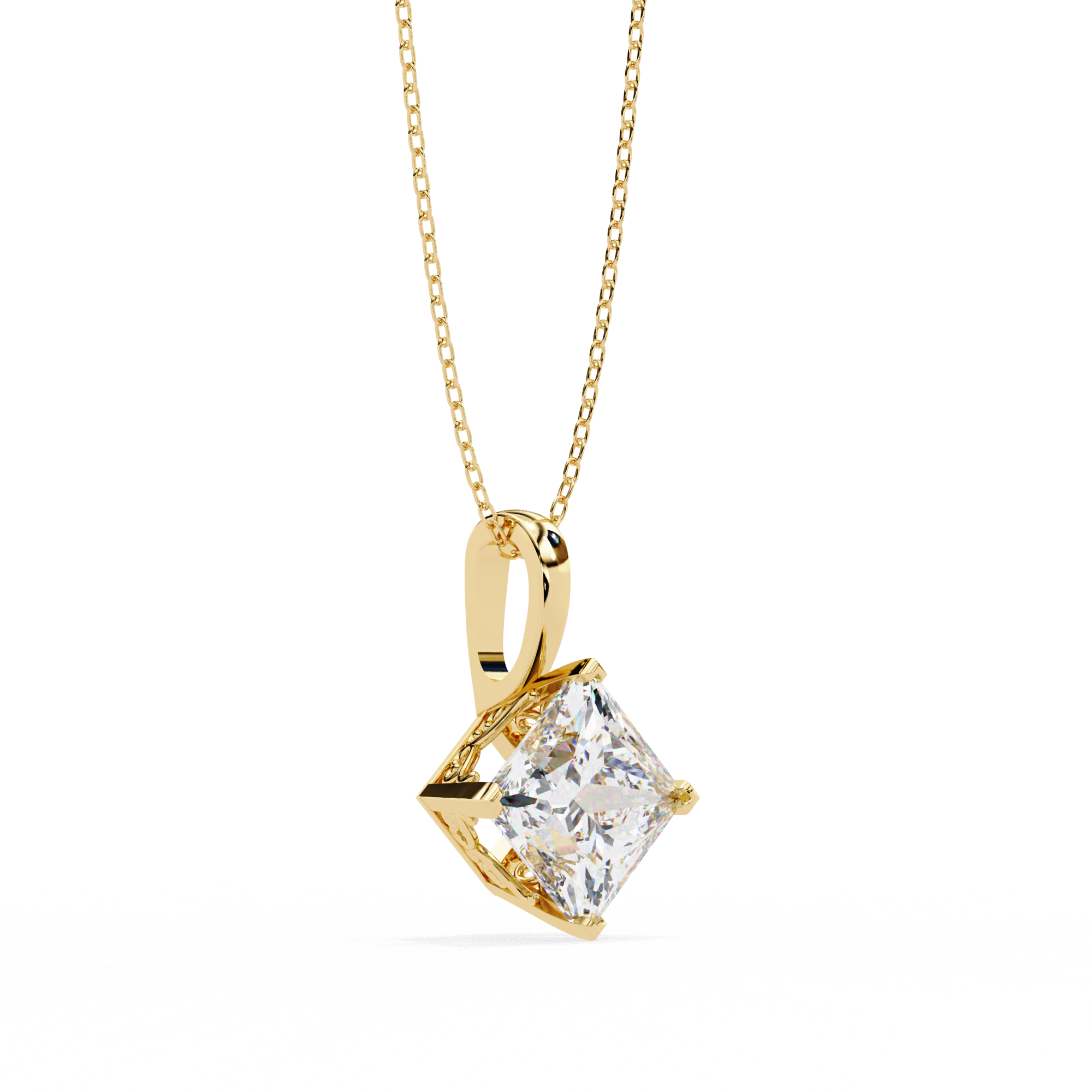 Princess Lab Grown Diamond pendant