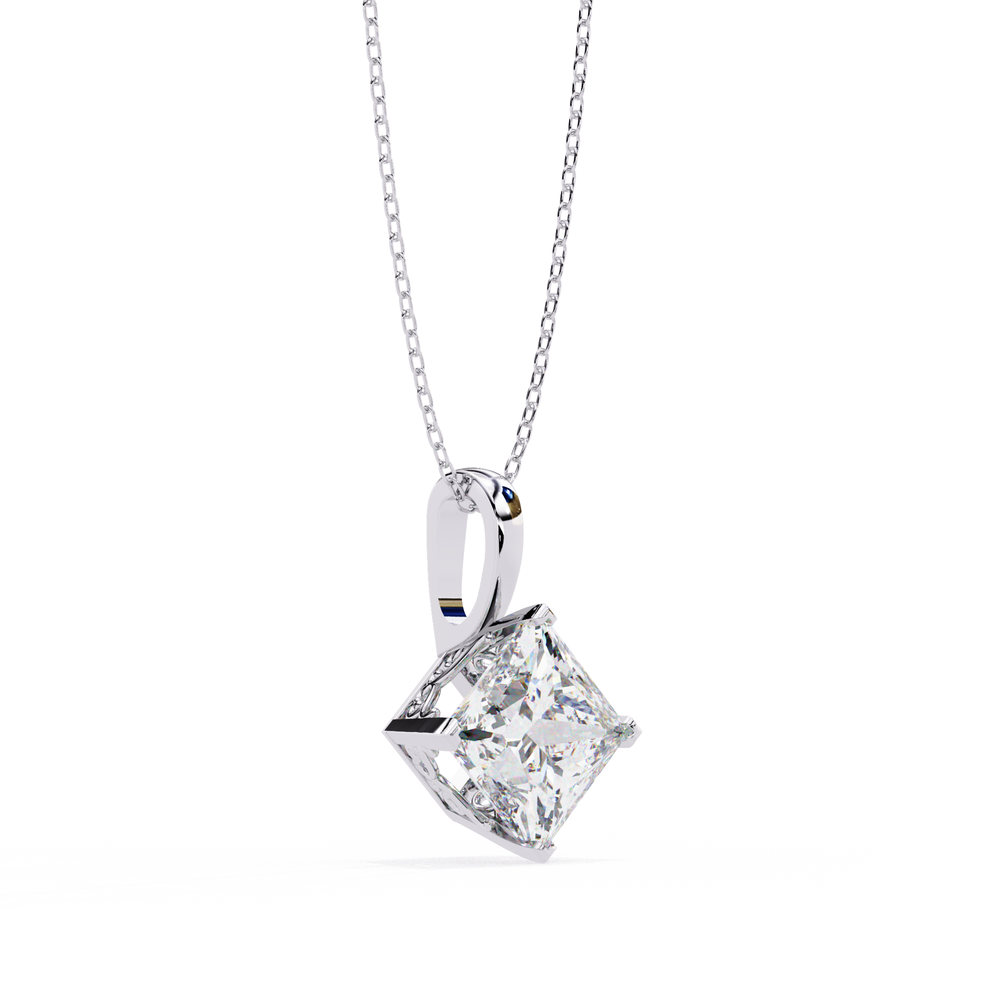 Princess Lab Grown Diamond pendant
