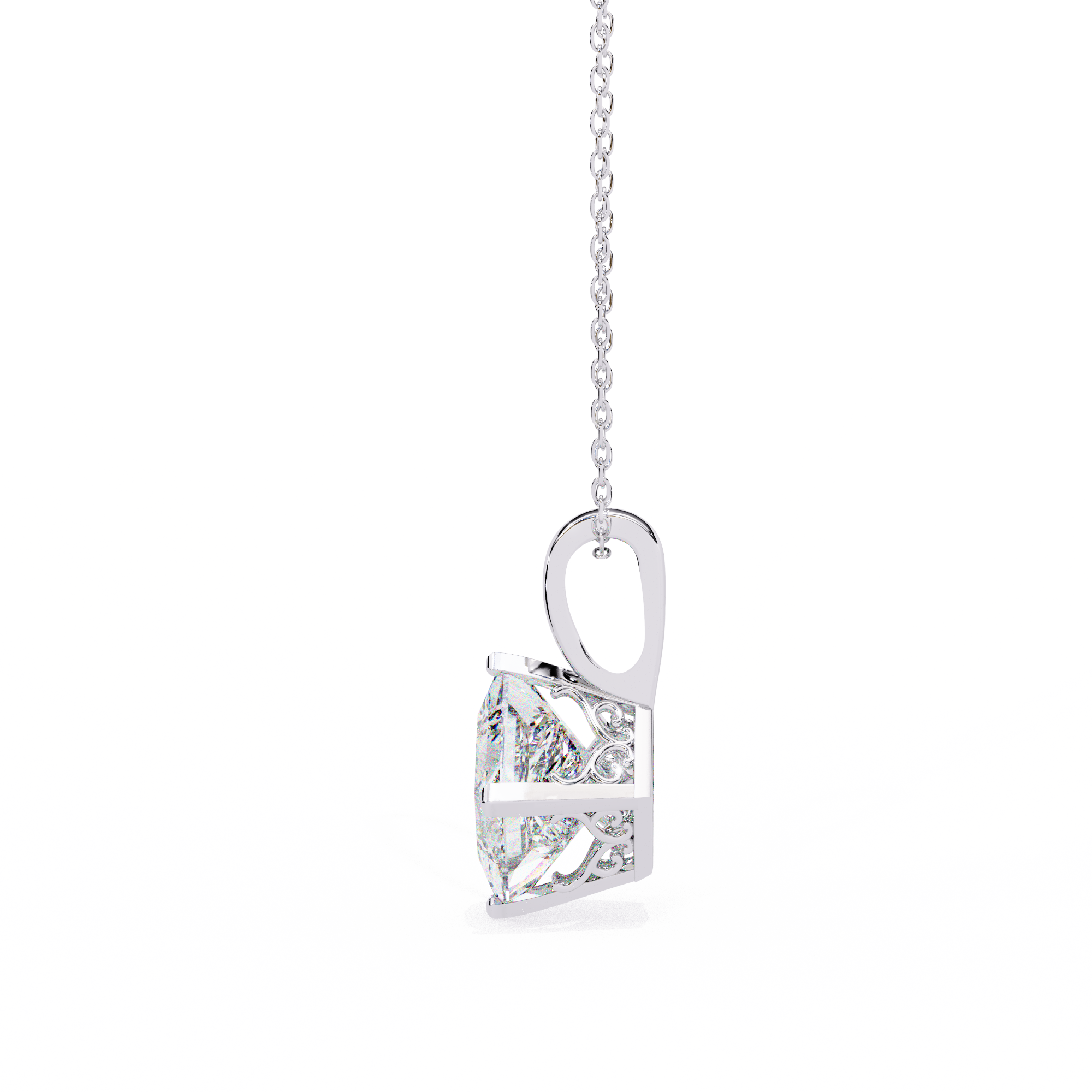 Princess Lab Grown Diamond pendant