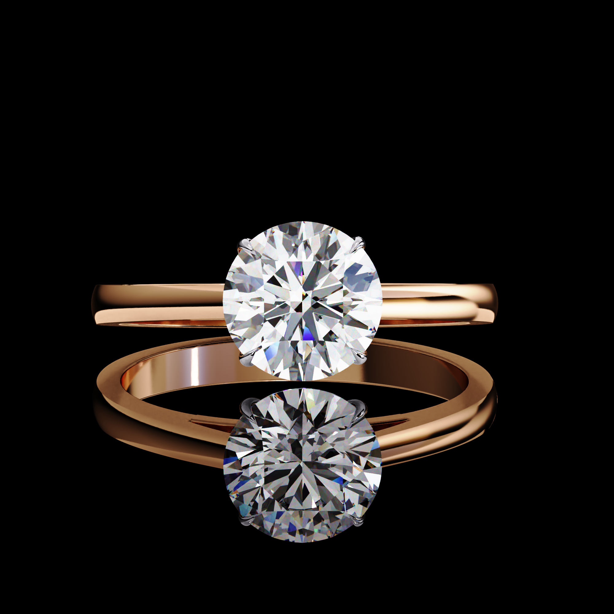 1.25 Carats Lab Grown Round Diamond Ring