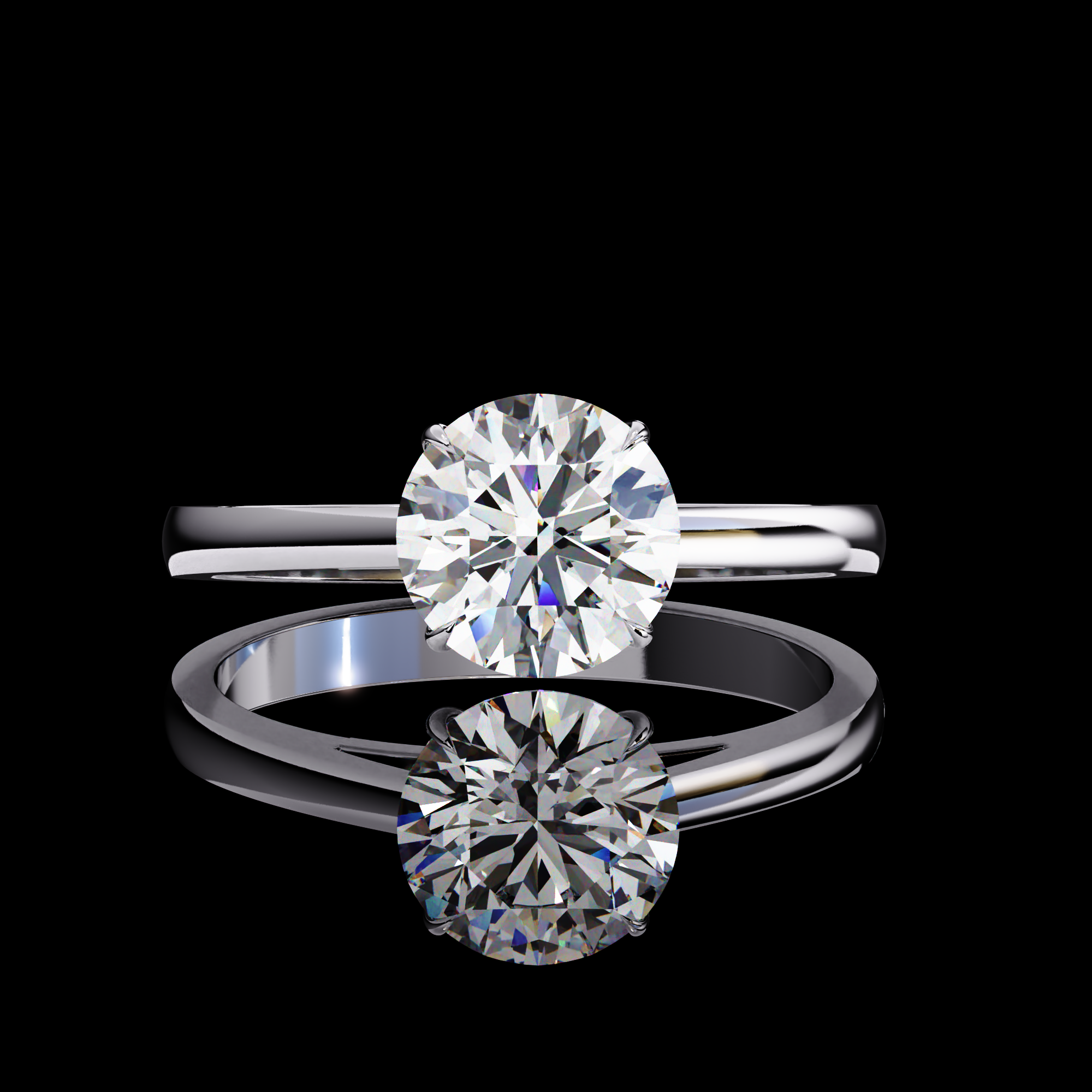1.25 Carats Lab Grown Round Diamond Ring
