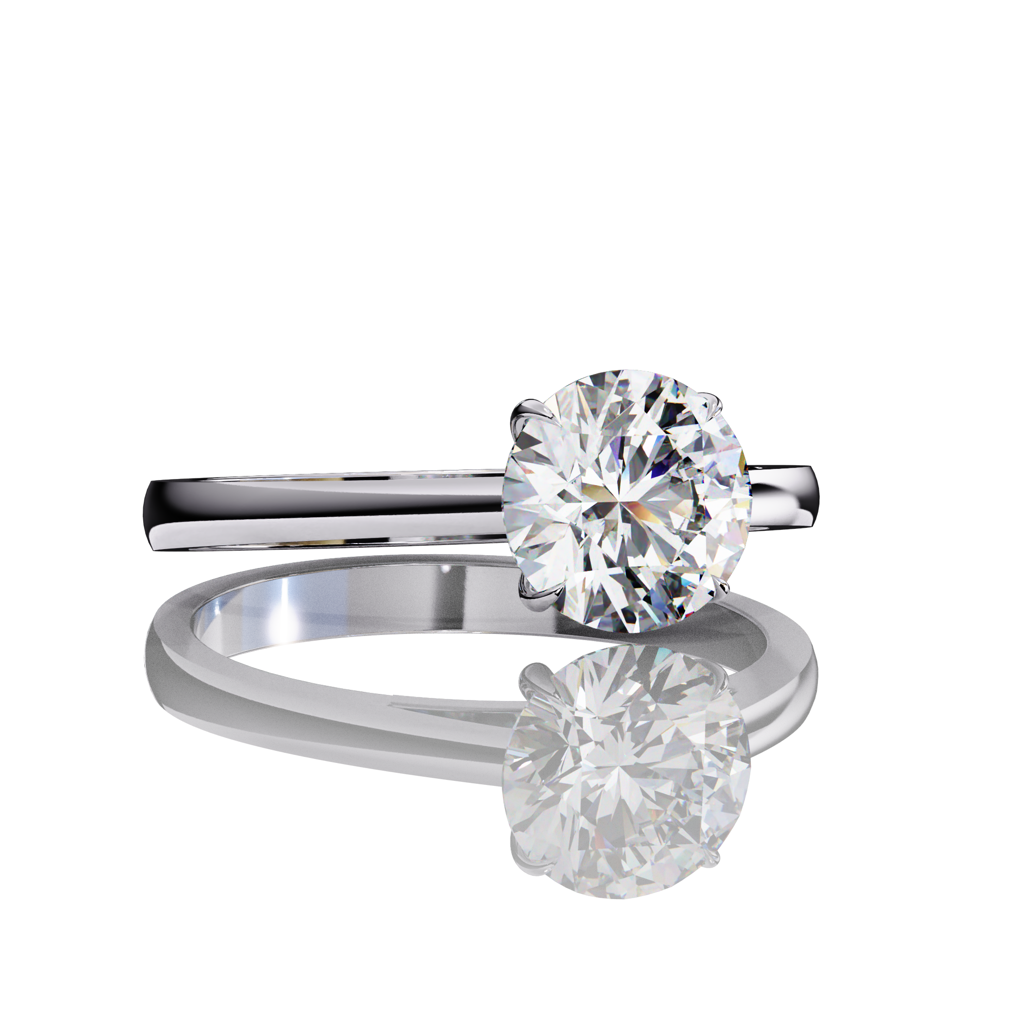 1.25 Carats Lab Grown Round Diamond Ring