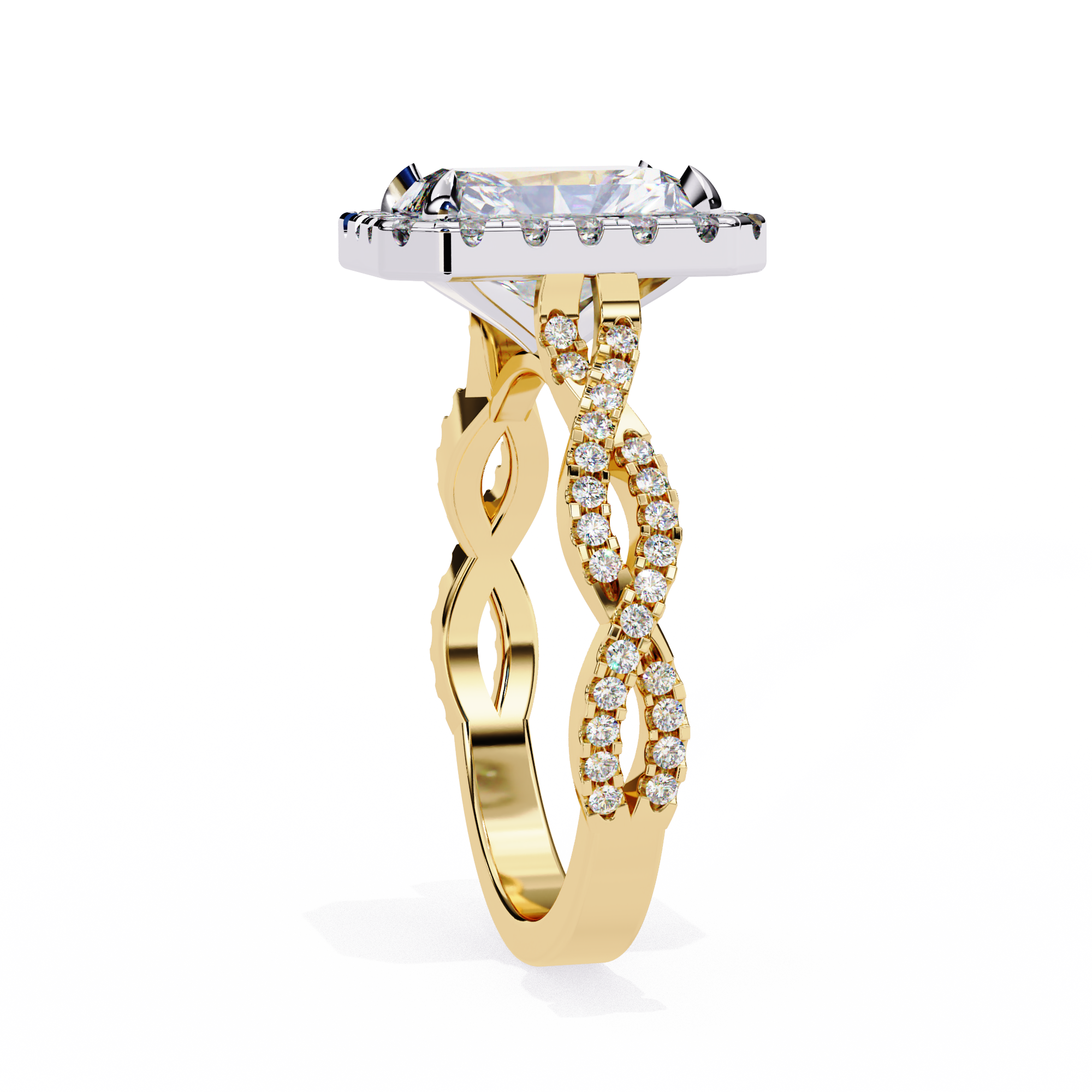 Prominent Radiant Lab Grown Diamond Ring
