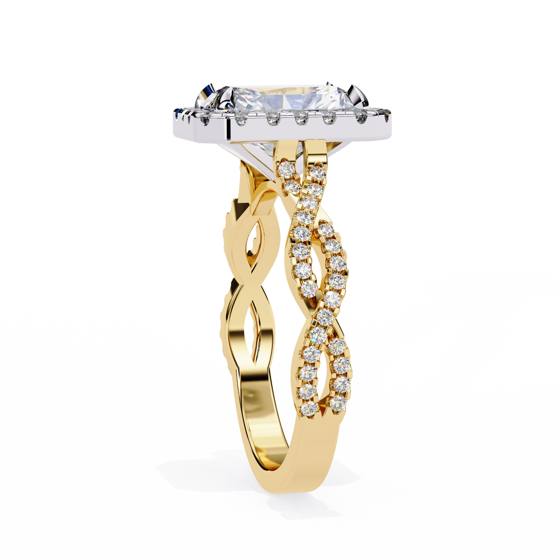 Prominent Radiant Lab Grown Diamond Ring