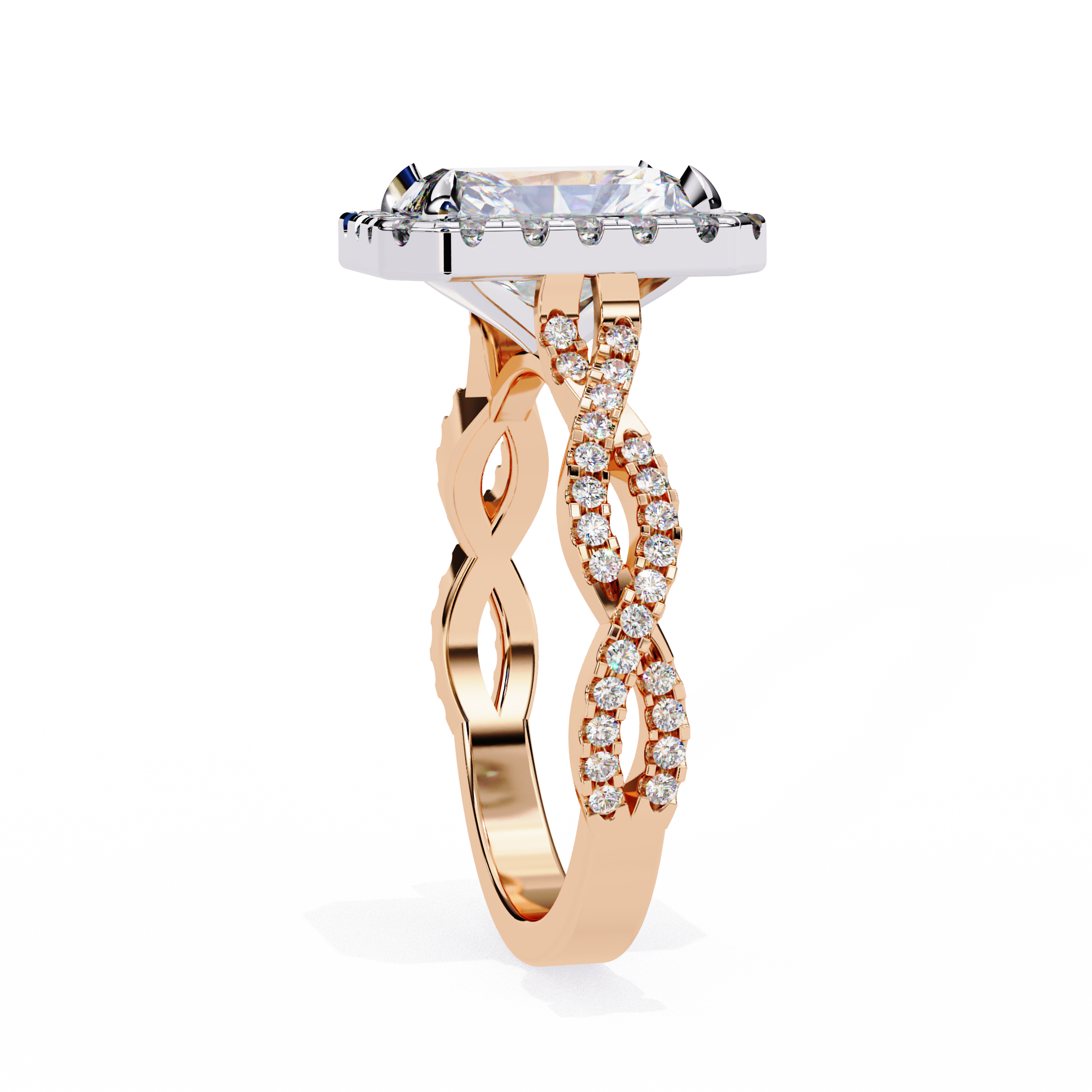 Prominent Radiant Lab Grown Diamond Ring