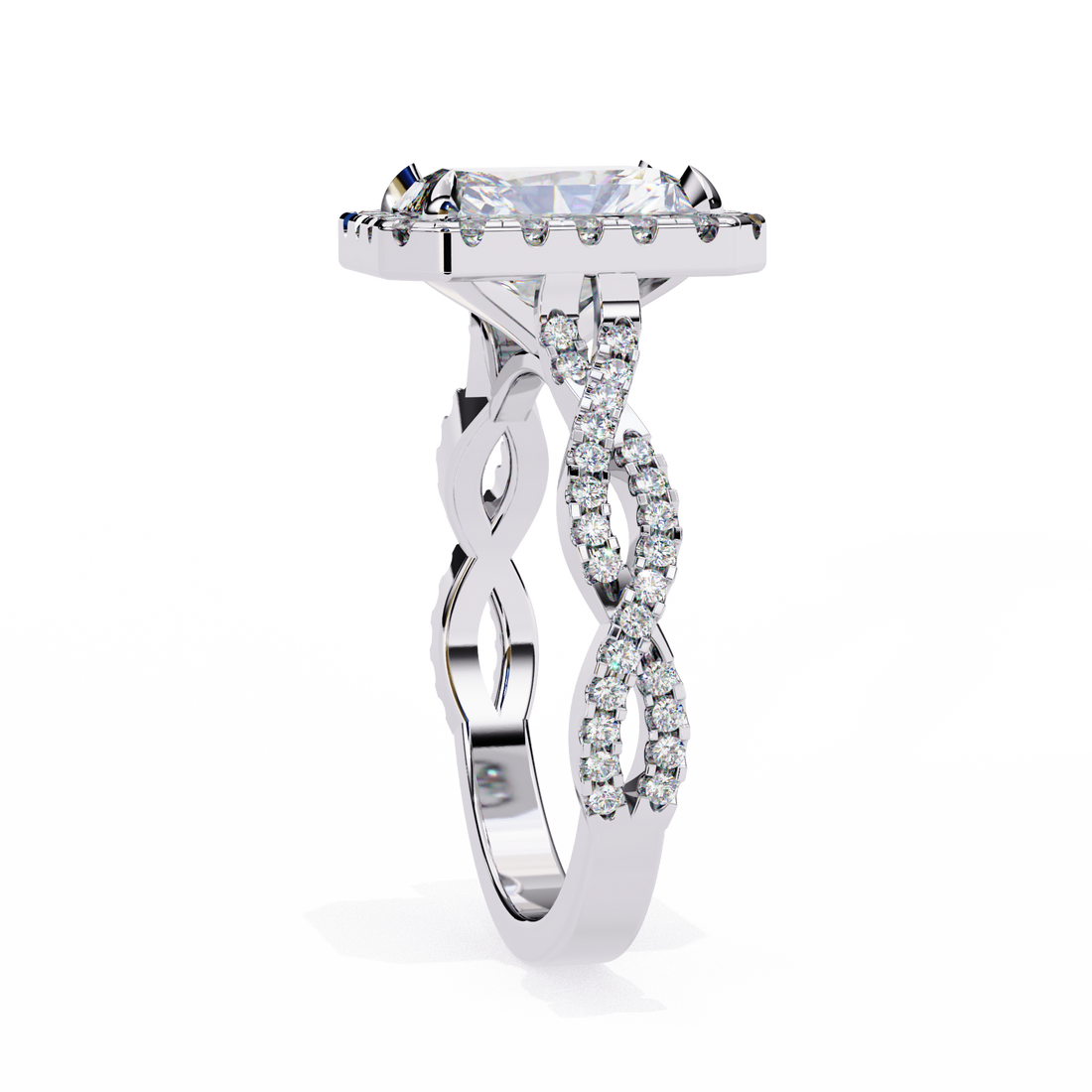 Prominent Radiant Lab Grown Diamond Ring