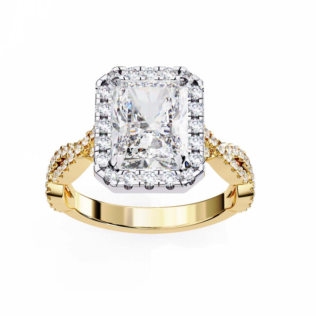 Prominent Radiant Lab Grown Diamond Ring