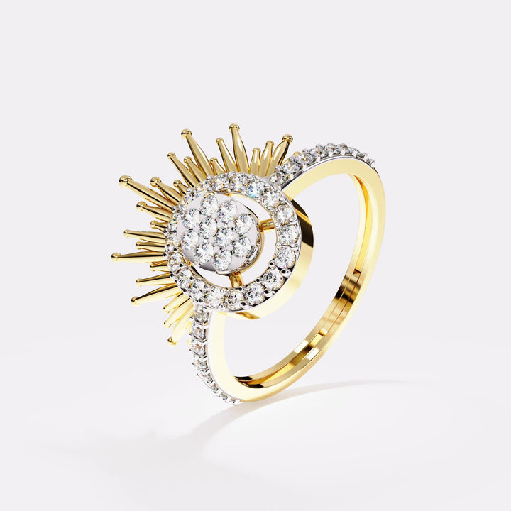 Embellished Drop Diamond Ring