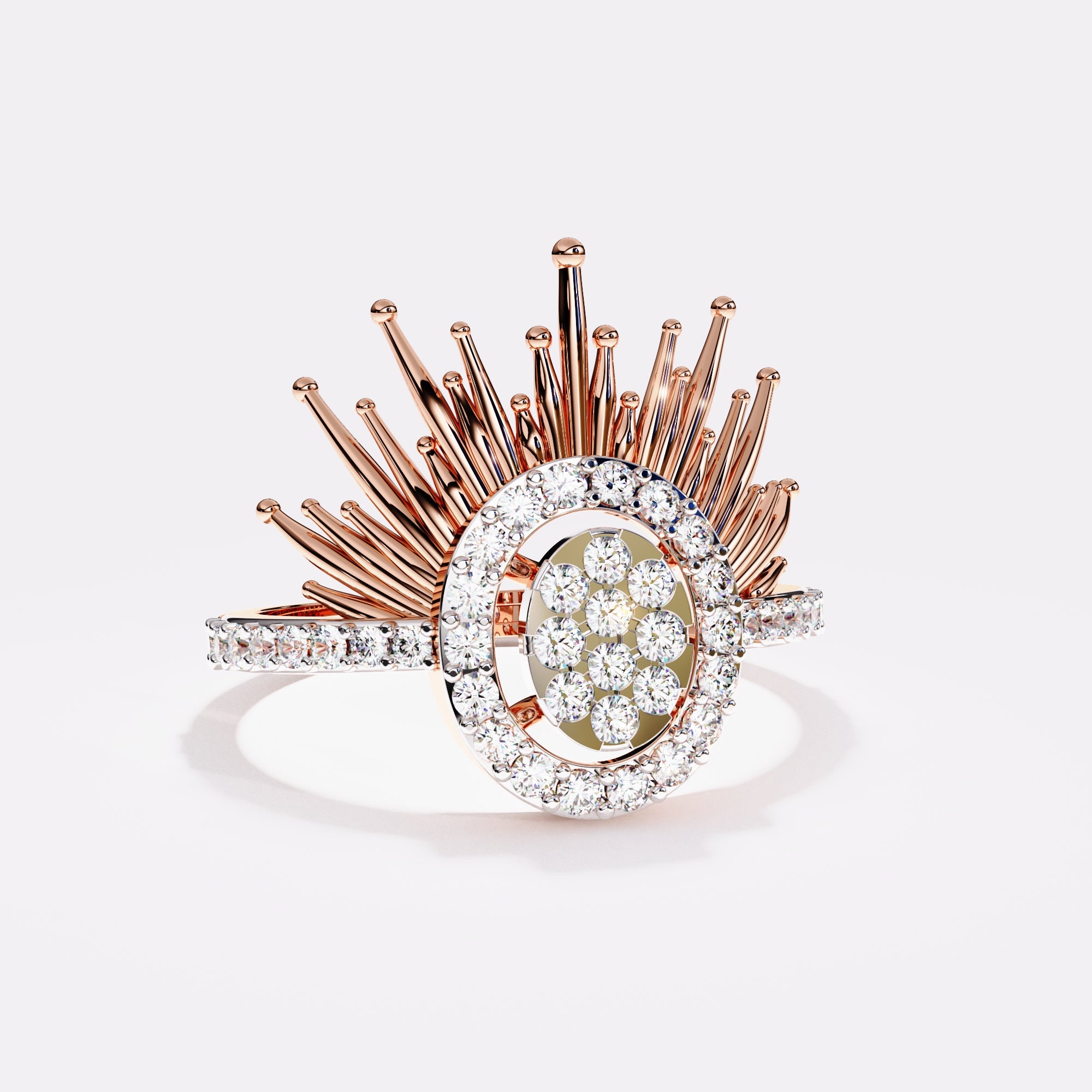 Embellished Drop Diamond Ring